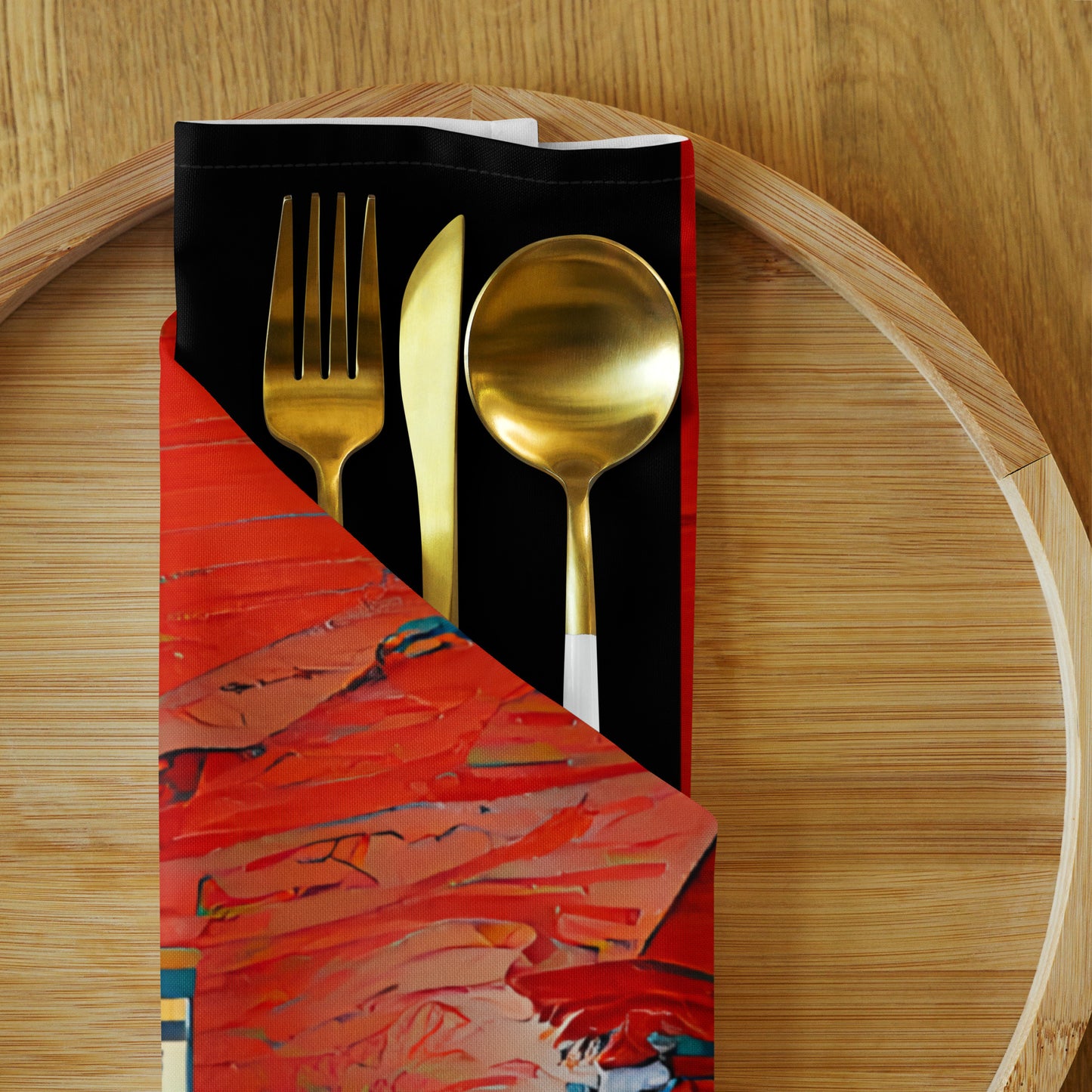 Half Black Half Hónghǎi - Cloth Napkin Set - iSAW Company