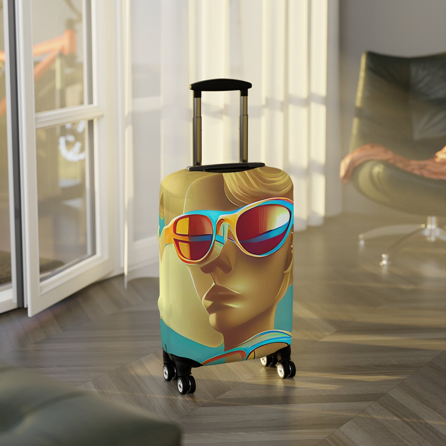 Retro Cool Blue – Protective Suitcase Cover - iSAW Company