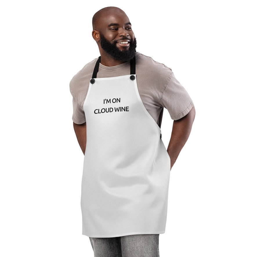 I'm On Cloud Wine - White Apron - iSAW Company