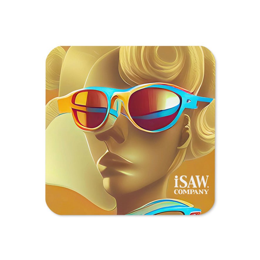 Retro Cool Orange - Cork - Back Coaster - iSAW Company