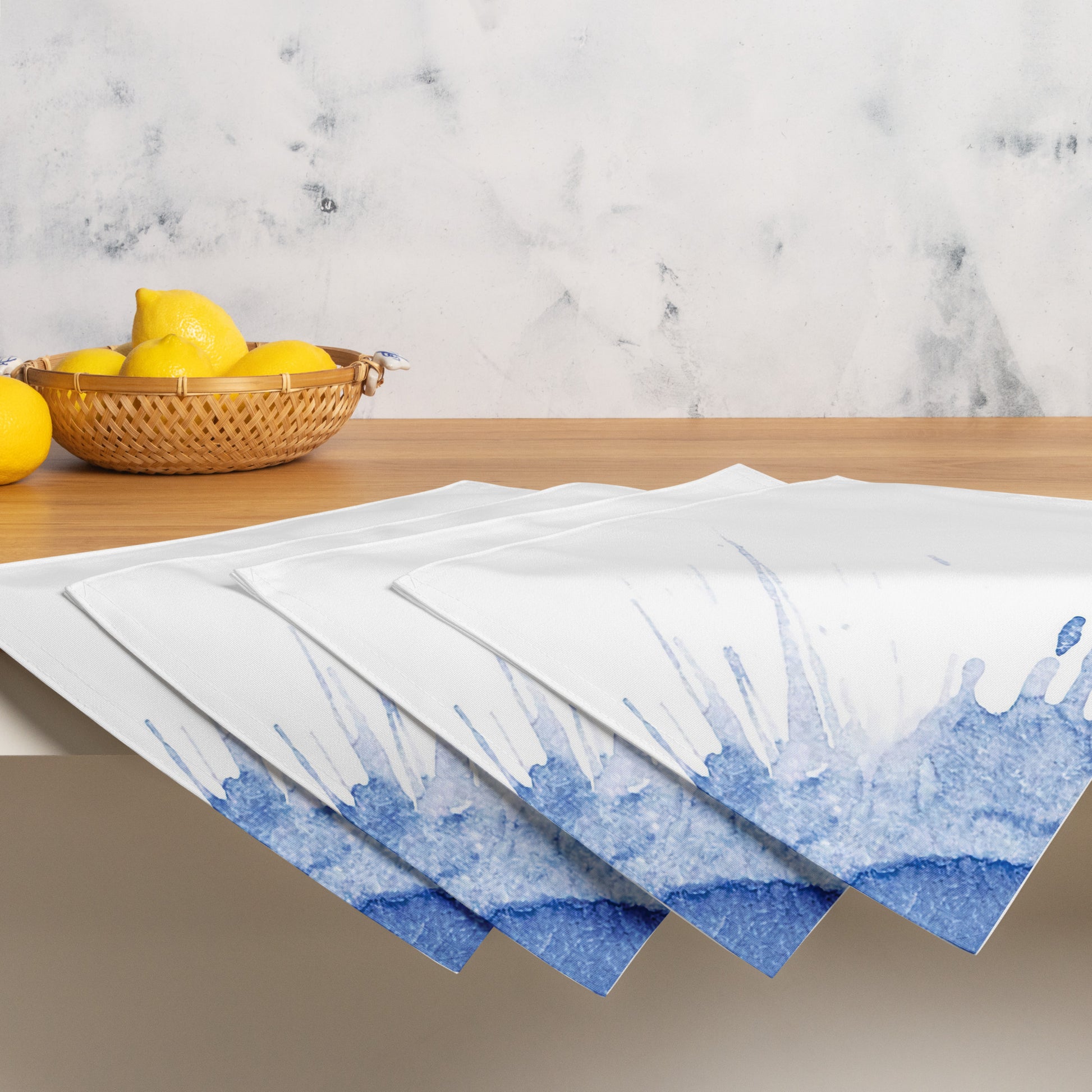 Watercolour Blue Splash - Placemat Set - iSAW Company
