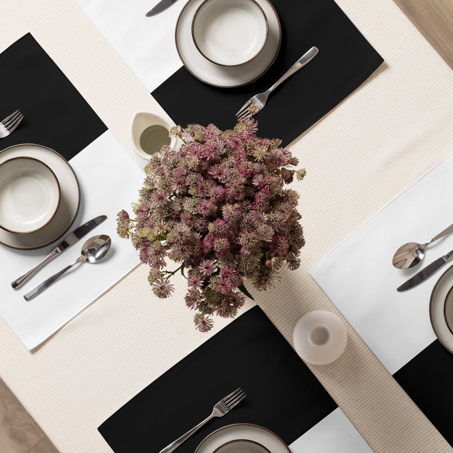 Half Black Half White - Placemat Set - iSAW Company