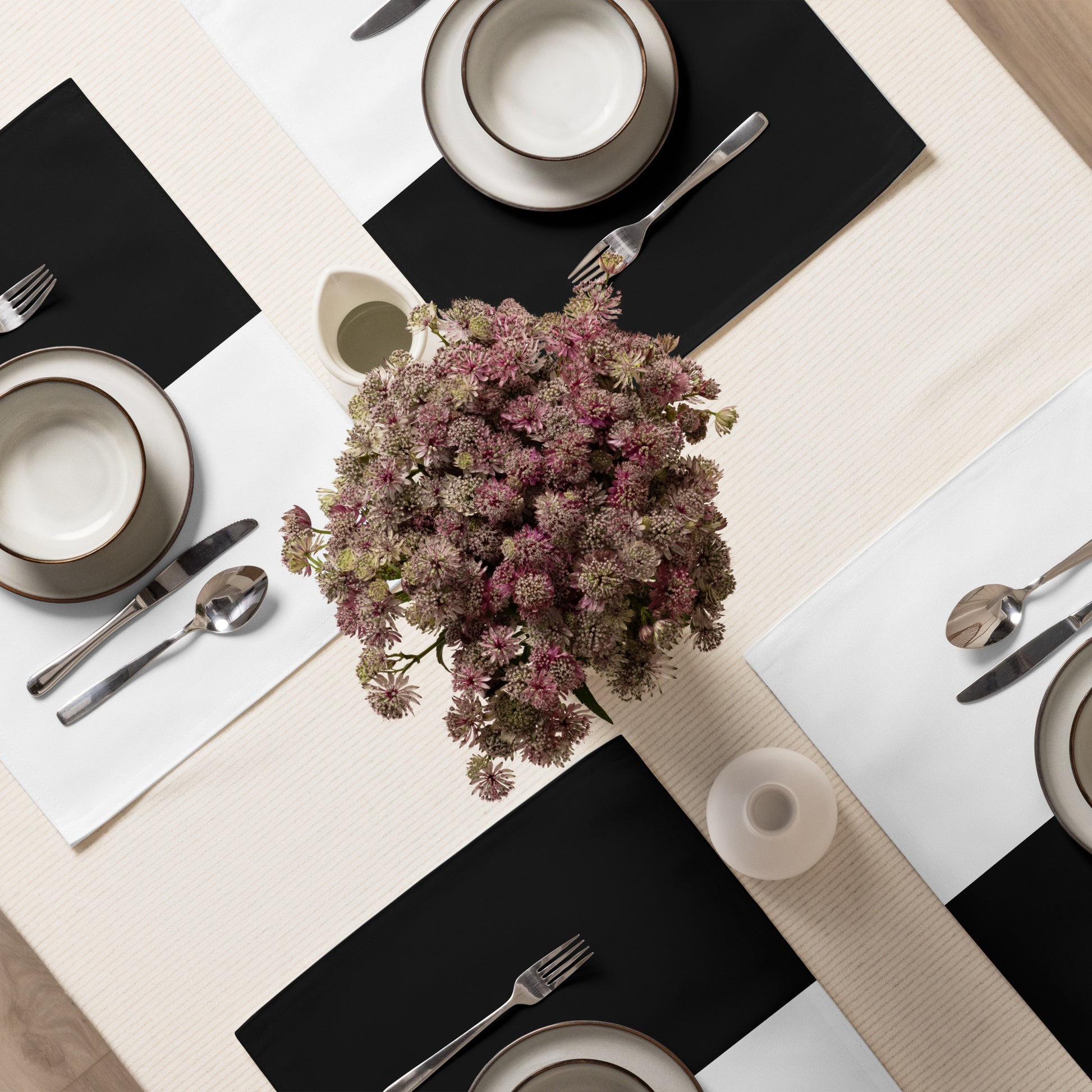 Half Black Half White - Placemat Set - iSAW Company