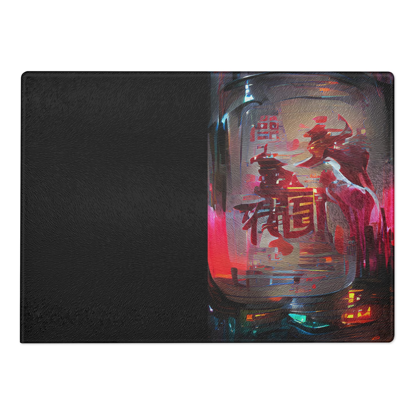 Half Black Half Báijiǔ - Glass Cutting Board - iSAW Company