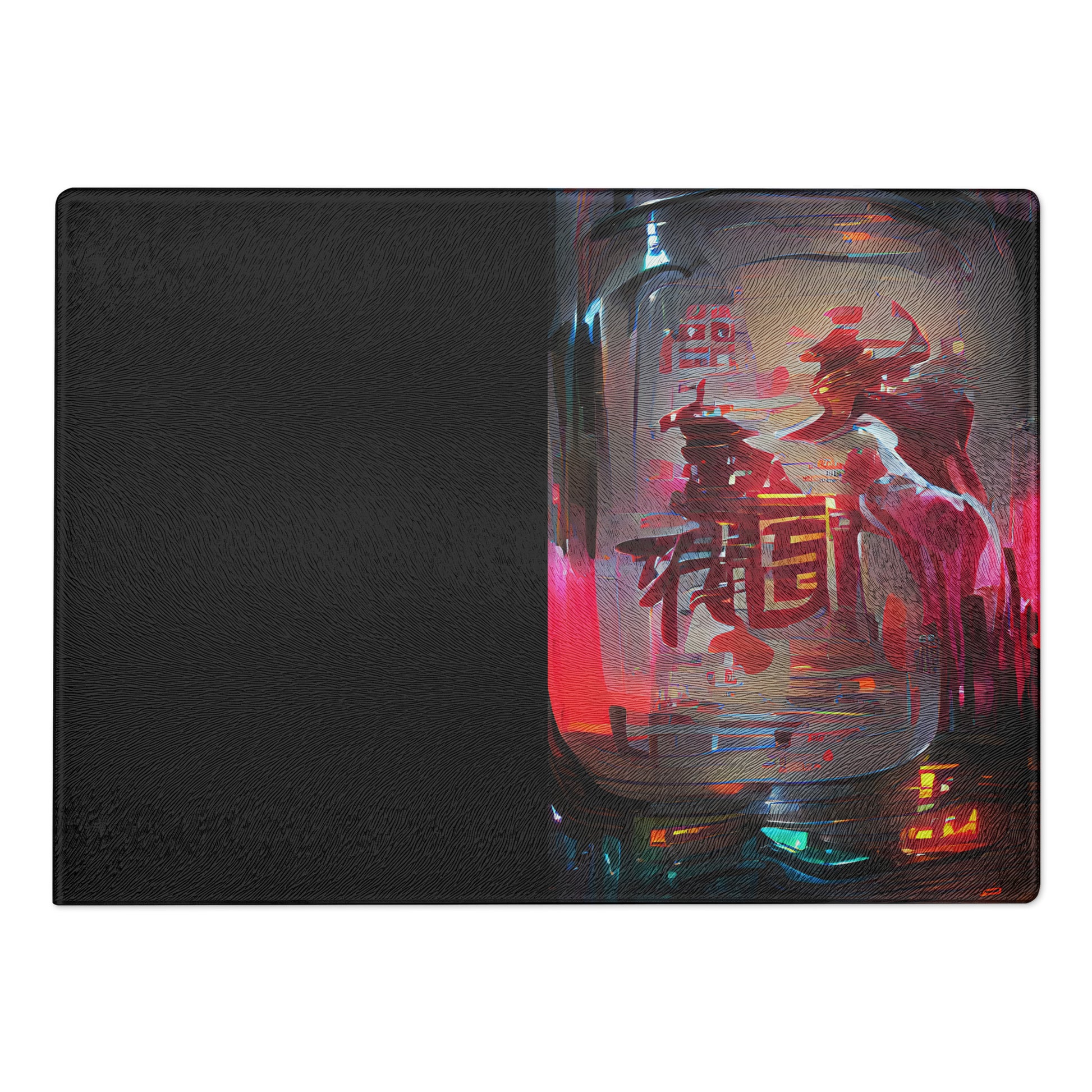 Half Black Half Báijiǔ - Glass Cutting Board - iSAW Company