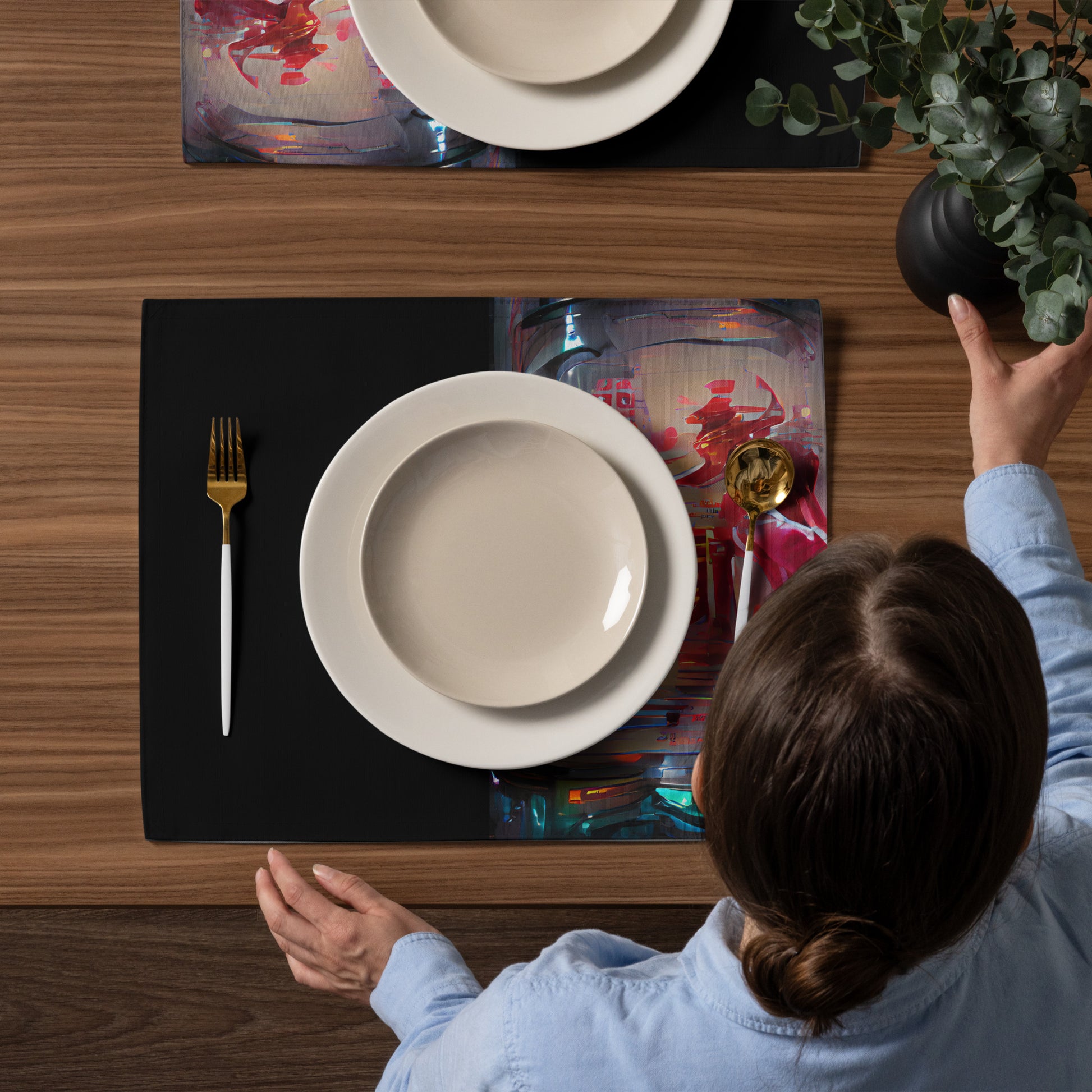 Half Black Half Báijiǔ - Placemat Set - iSAW Company