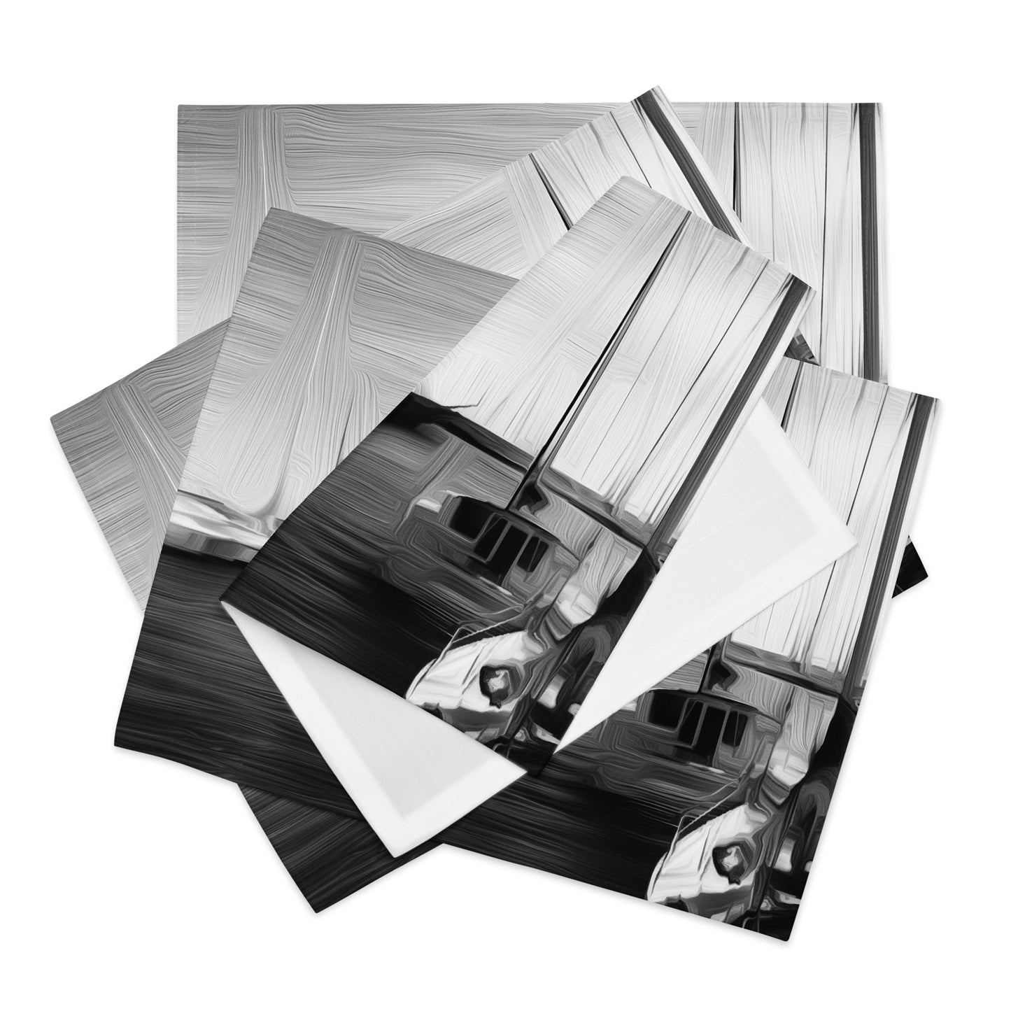 The Sleeping Yachts (at Night) - Placemat Set - iSAW Company