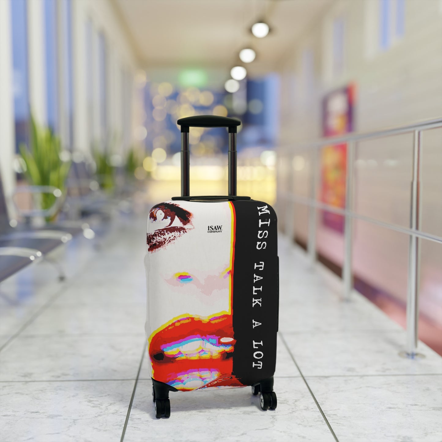 Miss Talk A Lot – Protective Suitcase Cover - iSAW Company