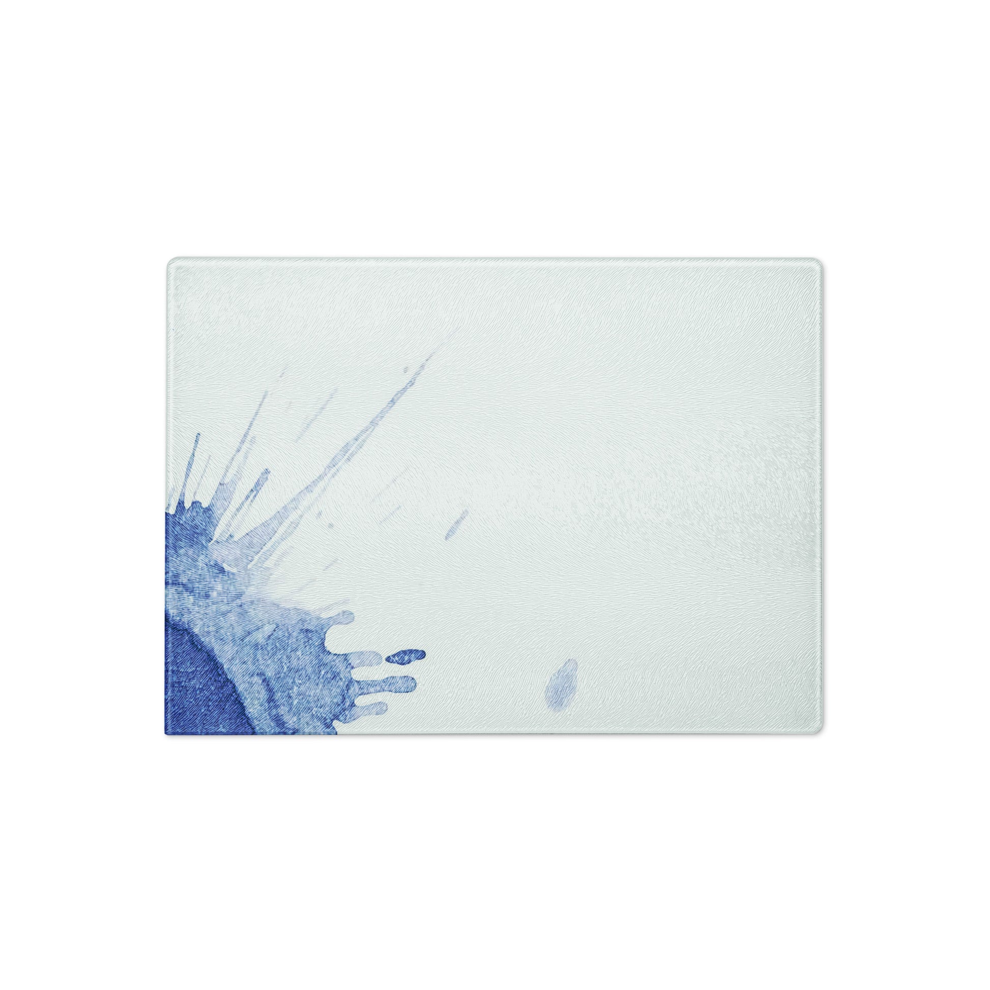 Watercolour Blue Splash - Glass Cutting Board - iSAW Company