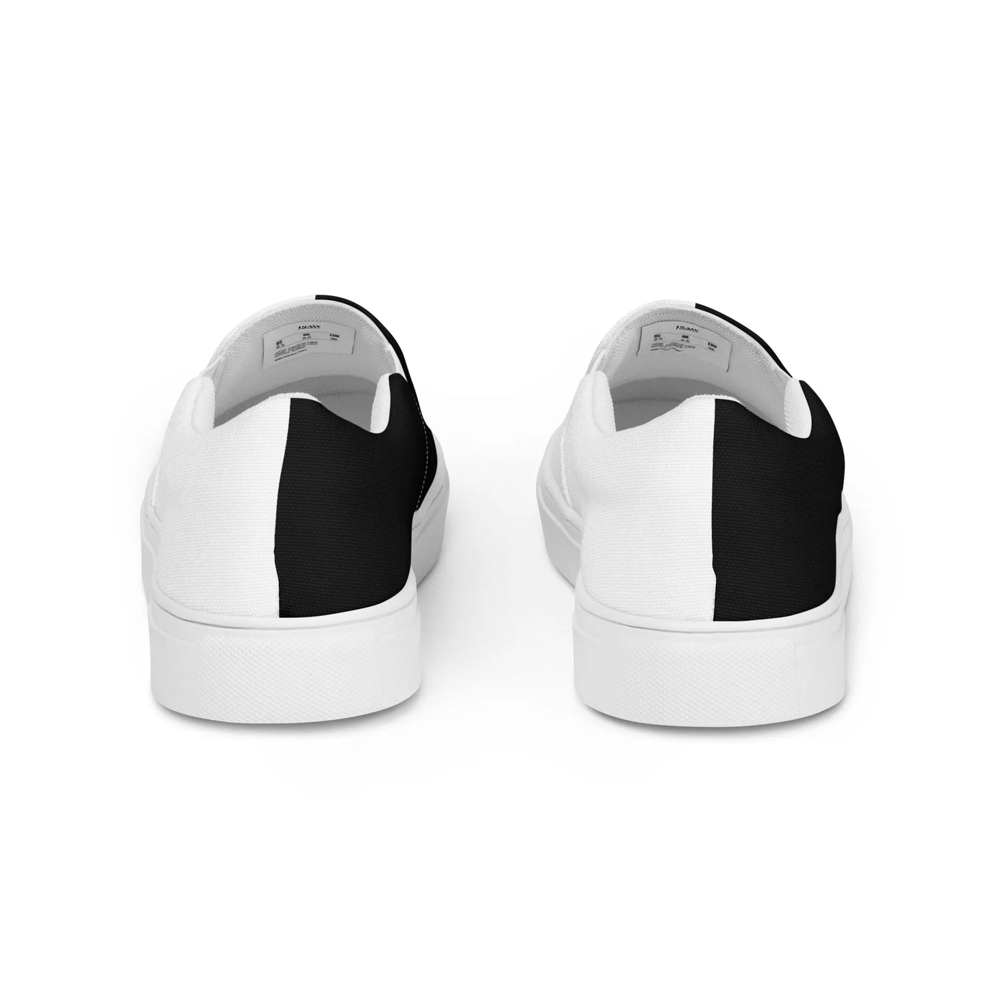 Half Black Half White - Mens Slip-On Canvas Shoes - iSAW Company