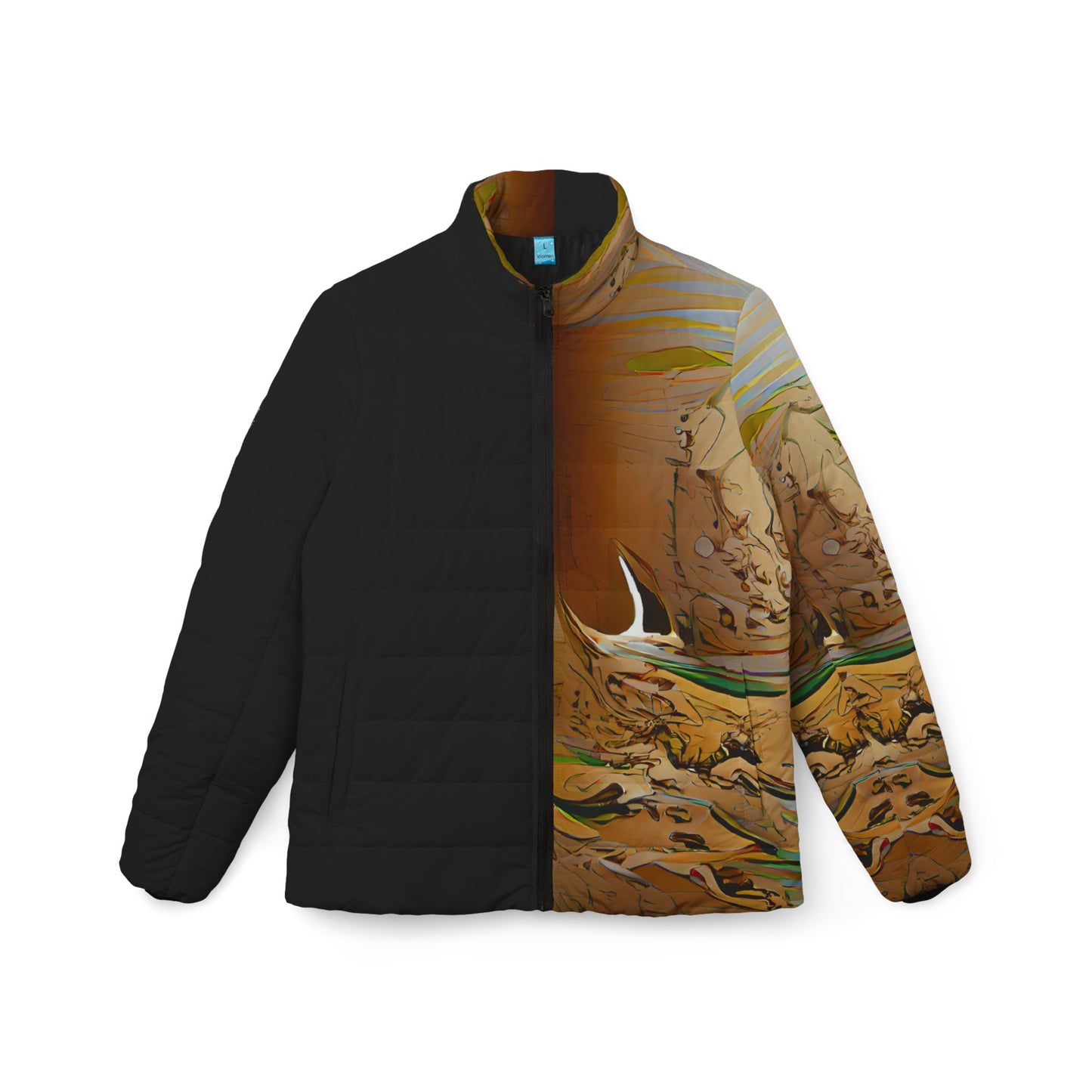 Half Black Half Gāolàng - Womens Puffer Jacket - iSAW Company