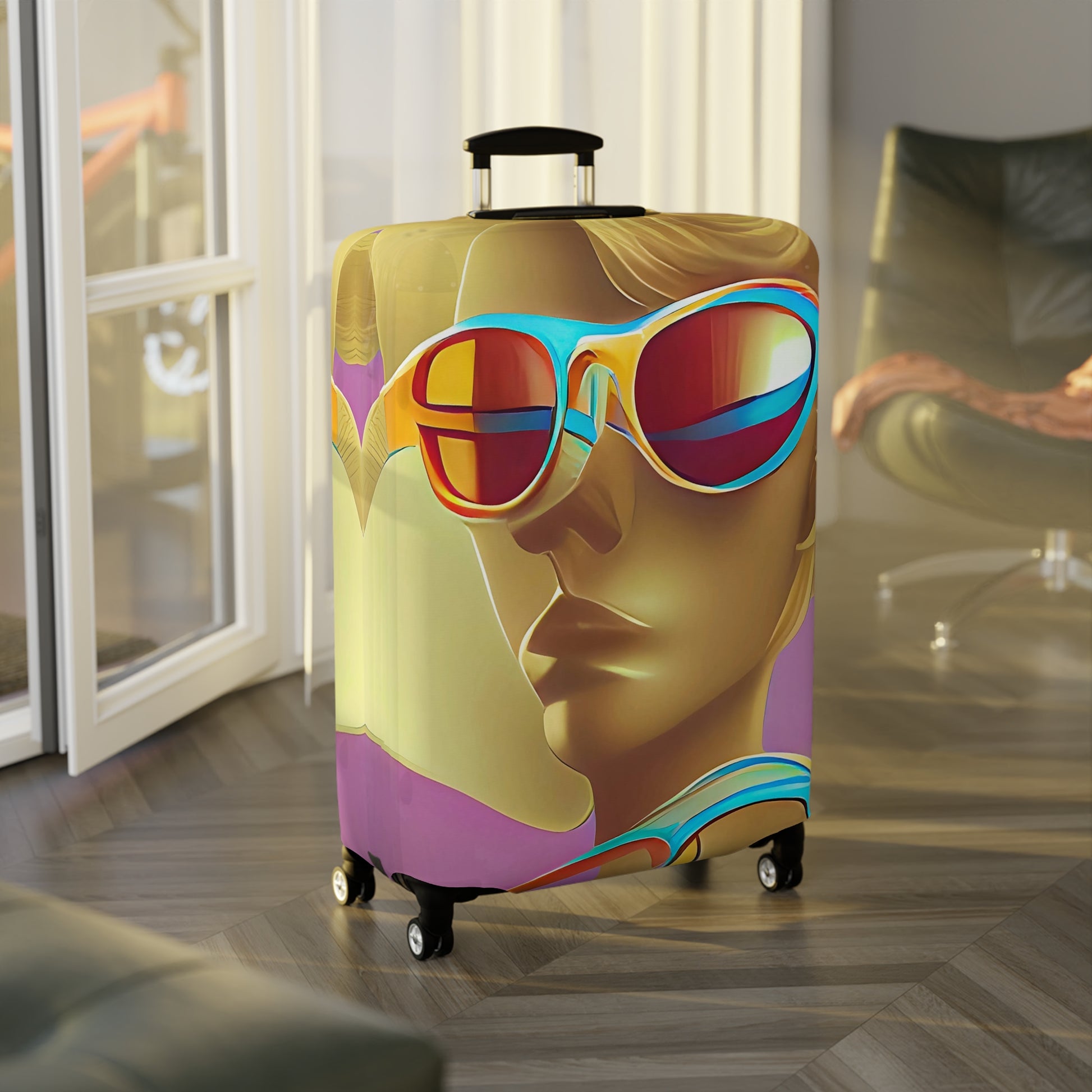 Retro Cool Pink – Protective Suitcase Cover - iSAW Company