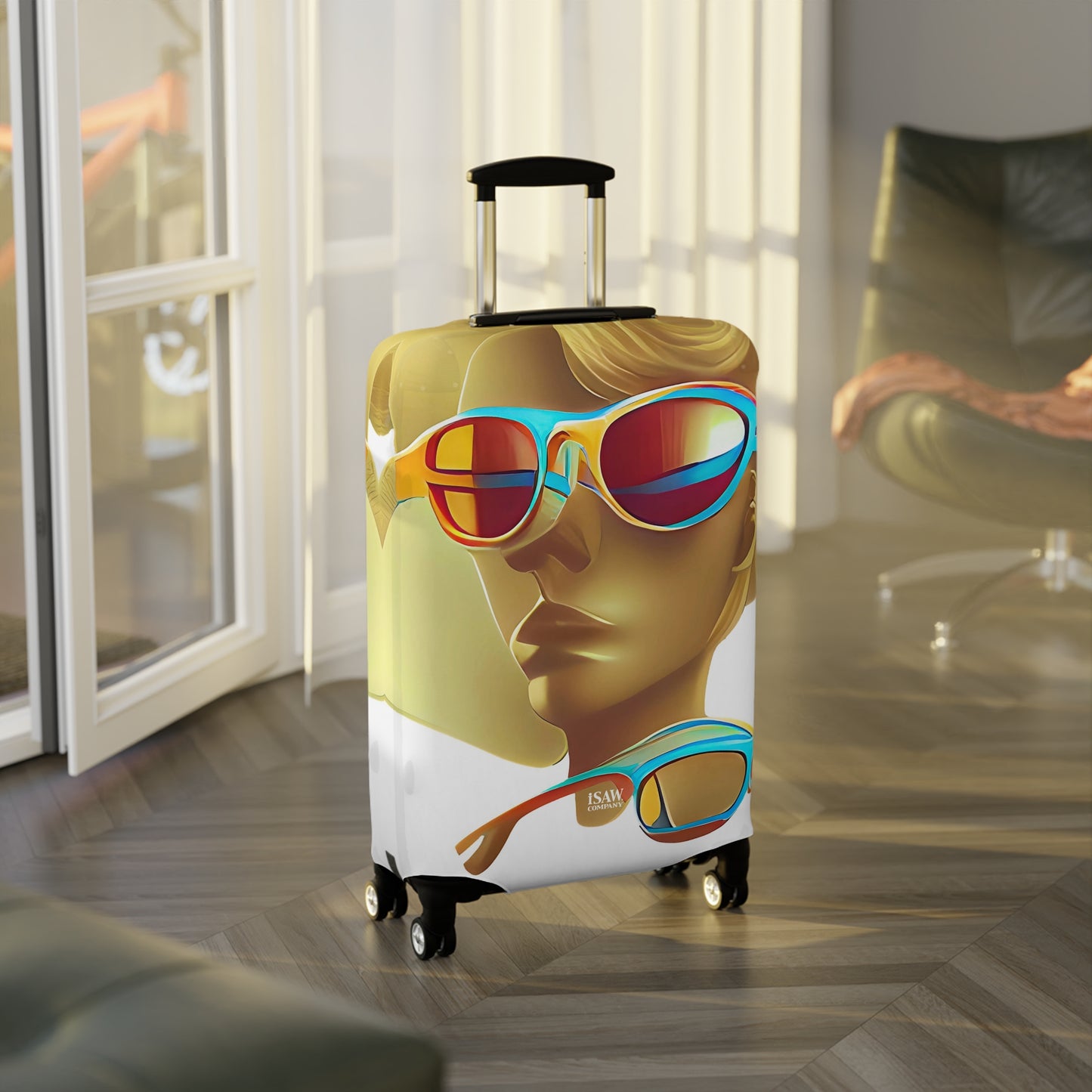 Retro Cool White – Protective Suitcase Cover - iSAW Company