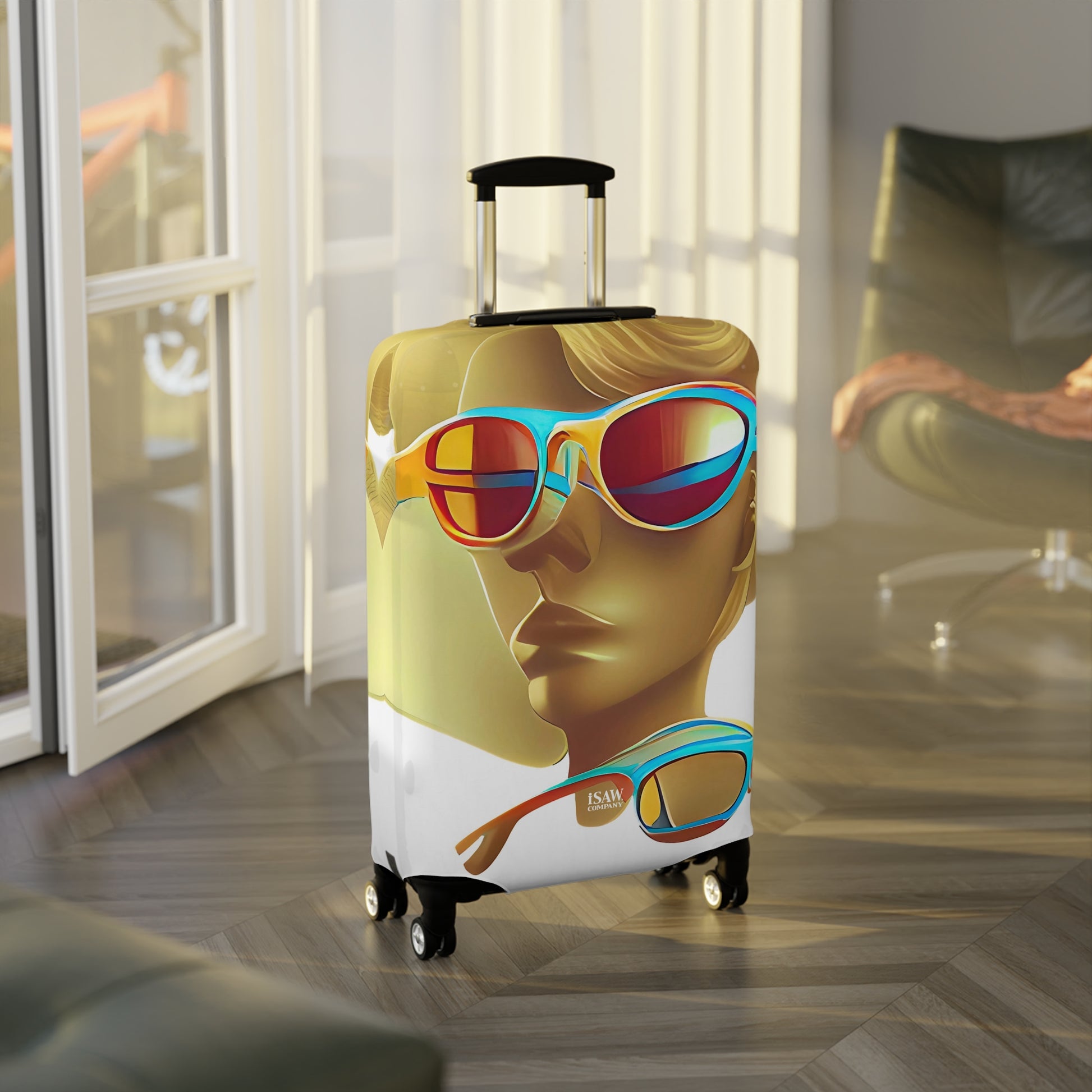 Retro Cool White – Protective Suitcase Cover - iSAW Company