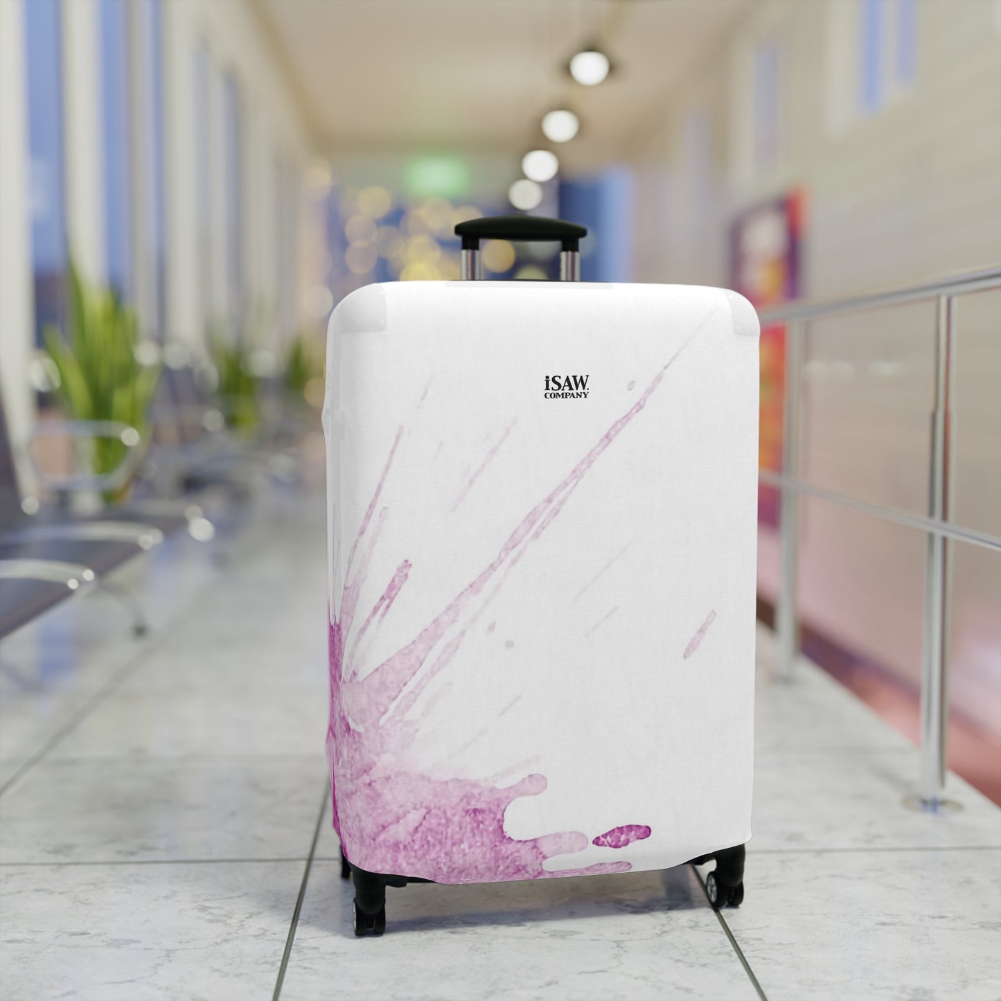 Watercolour Pink Splash – Protective Suitcase Cover - iSAW Company