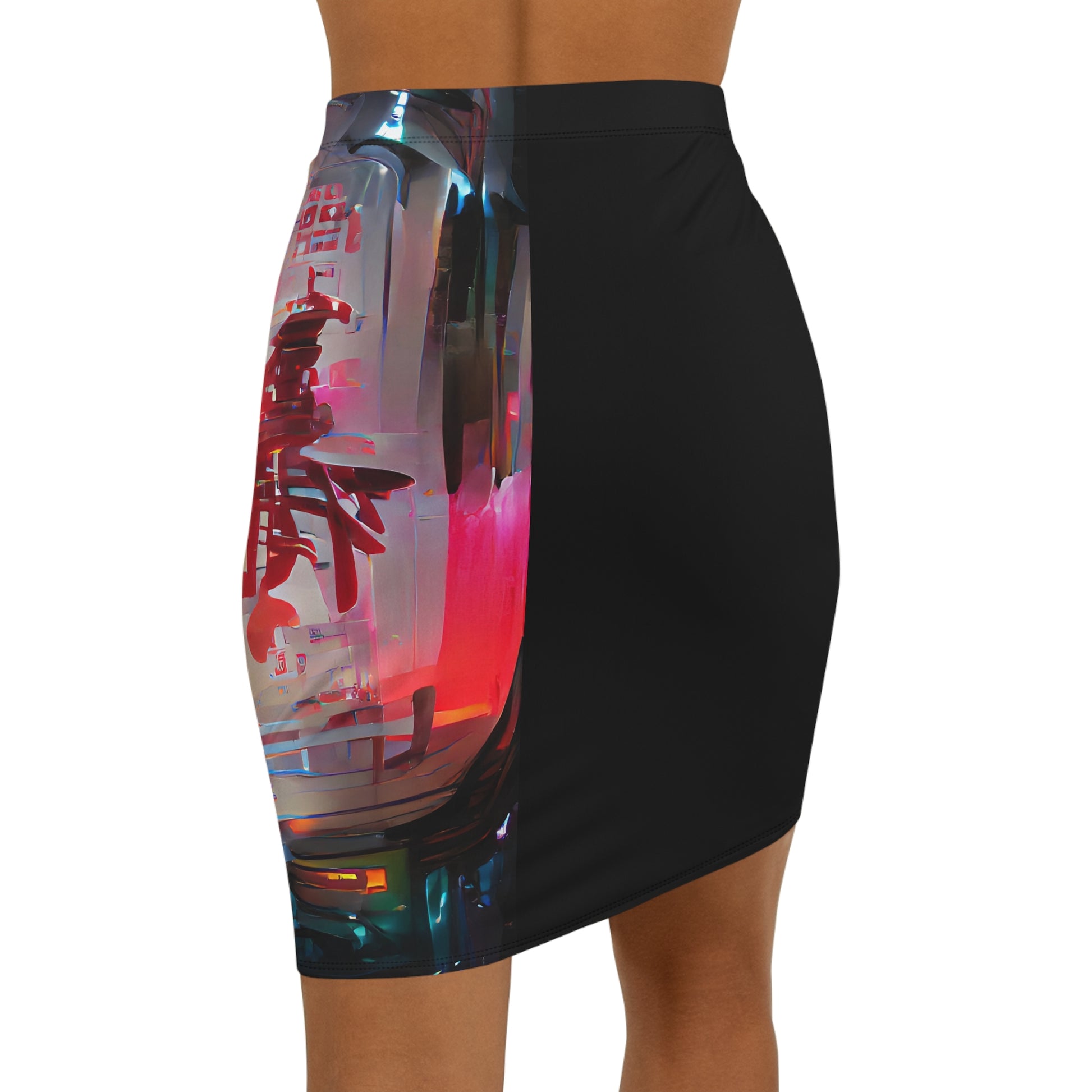 Half Black Half Báijiǔ - Womens Pencil Skirt - iSAW Company
