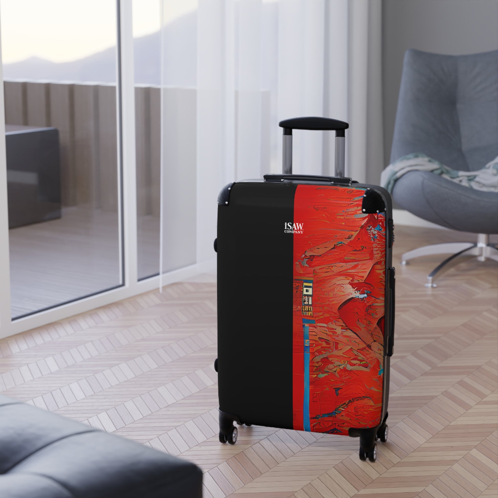 Half Black Half Hónghǎi - Hard - Shell Suitcase - iSAW Company