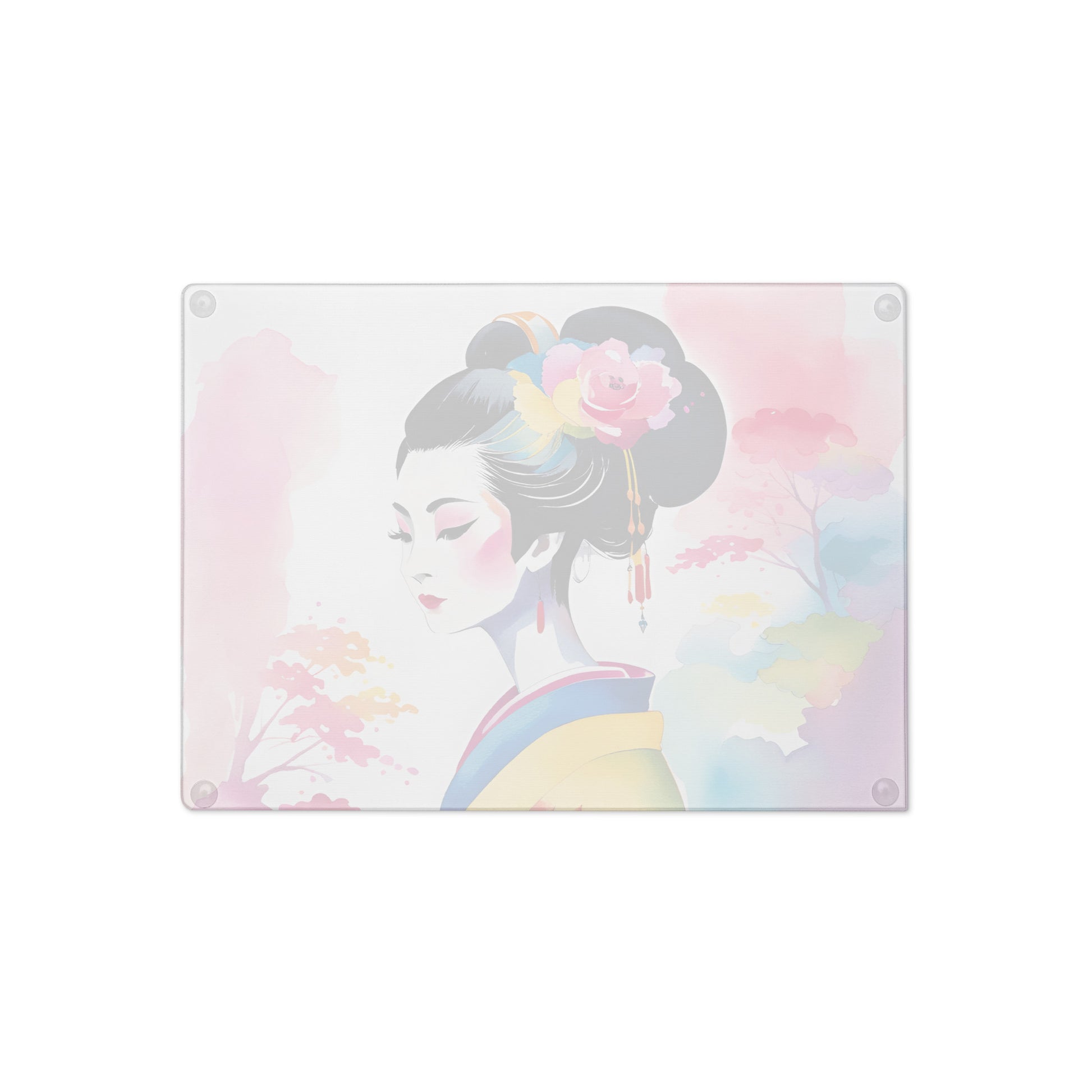 Geisha Girl - Glass Cutting Board - iSAW Company