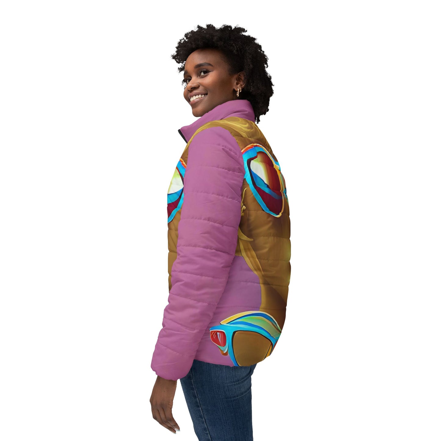 Retro Cool Pink - Womens Puffer Jacket - iSAW Company