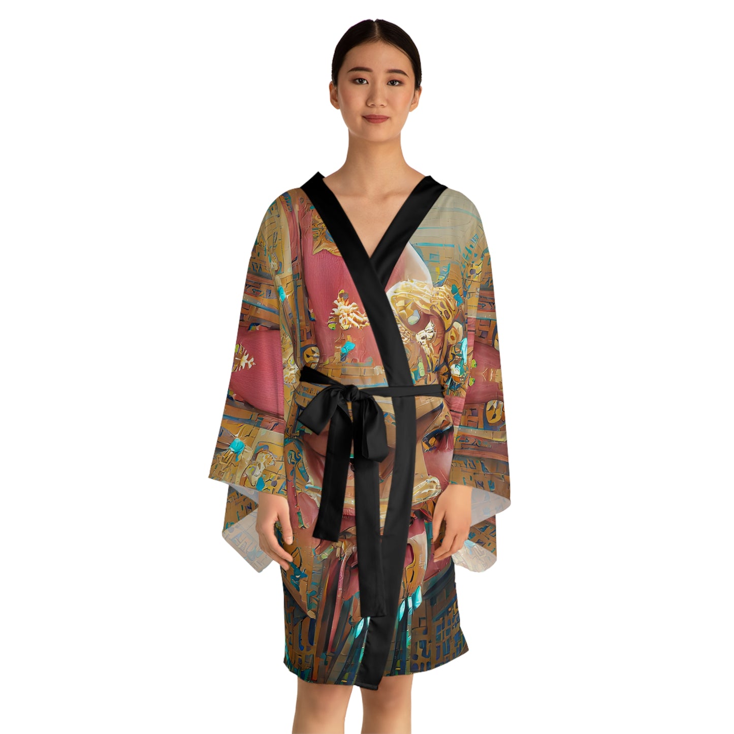 Huángdì - Womens Long Sleeve Kimono Robe - iSAW Company