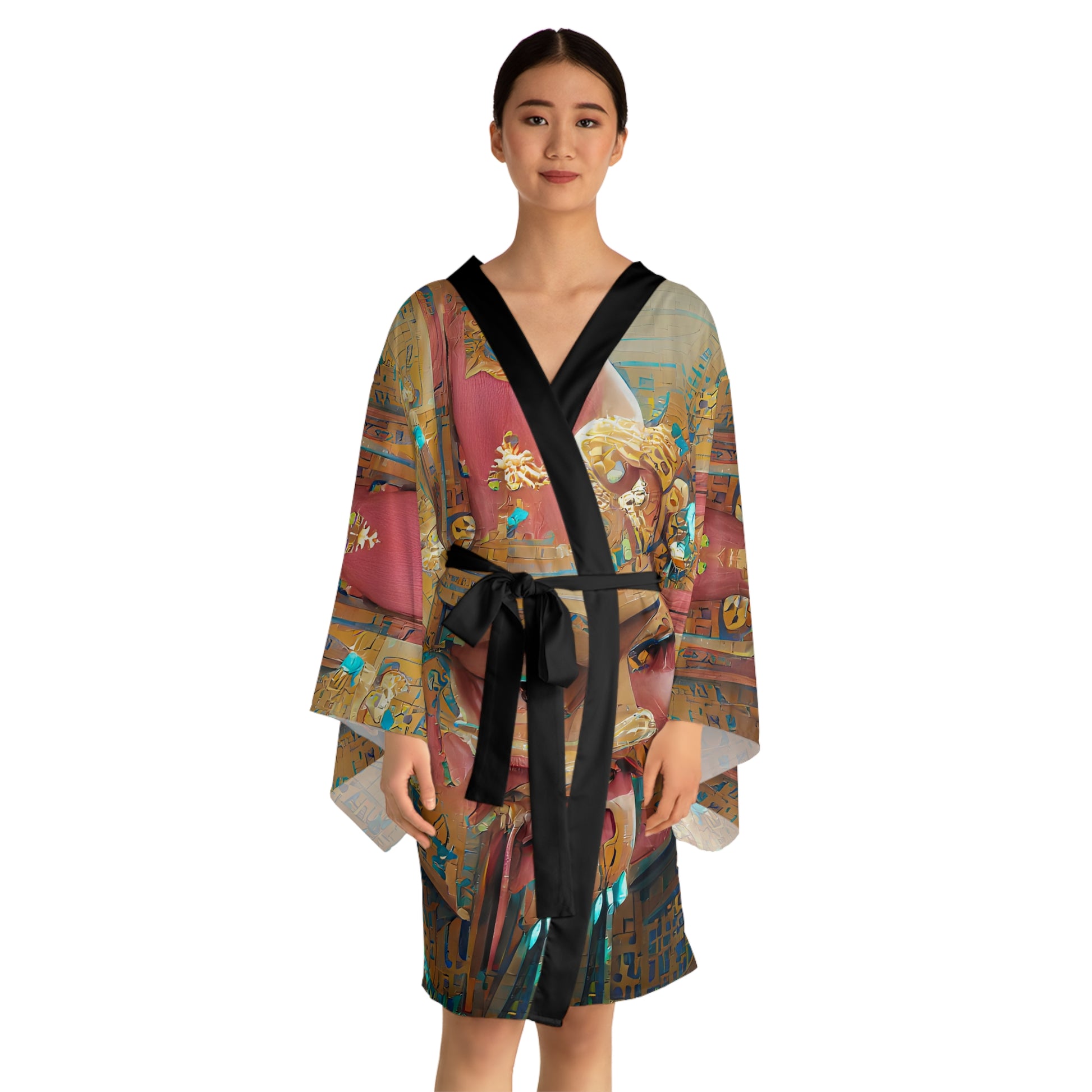 Huángdì - Womens Long Sleeve Kimono Robe - iSAW Company