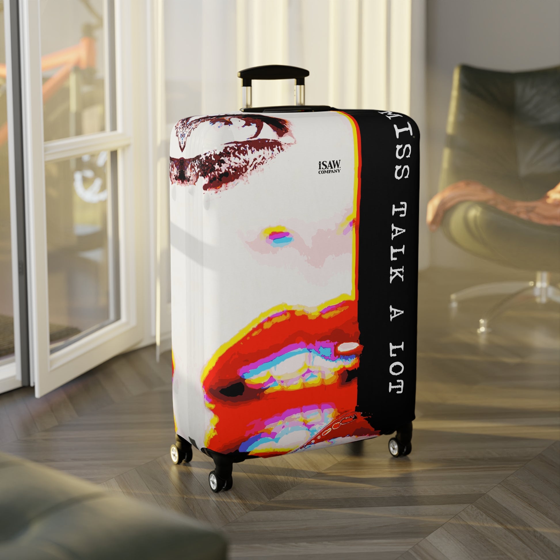 Miss Talk A Lot – Protective Suitcase Cover - iSAW Company