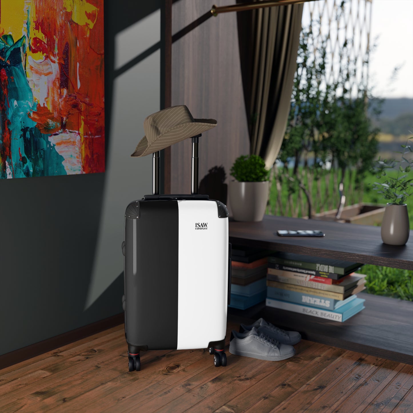 Half Black Half White - Hard - Shell Suitcase - iSAW Company