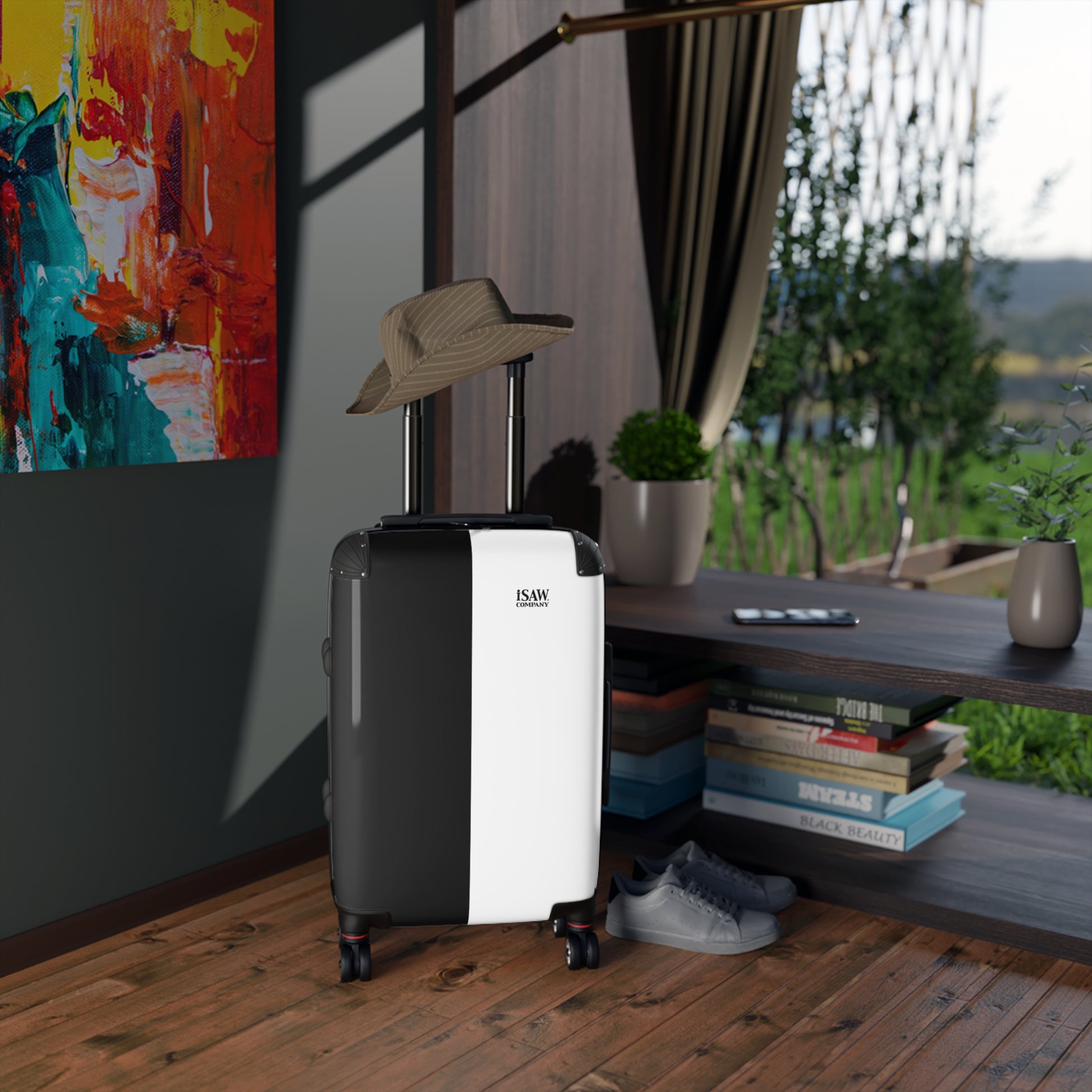 Half Black Half White - Hard - Shell Suitcase - iSAW Company
