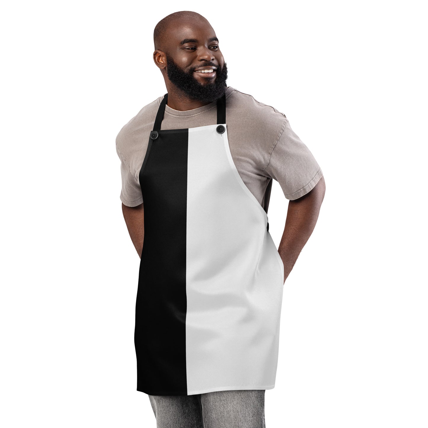 Half Black Half White - Apron - iSAW Company