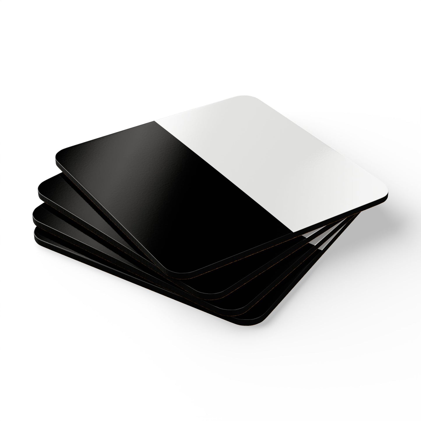 Half Black Half White - Cork Back Coaster Set - iSAW Company