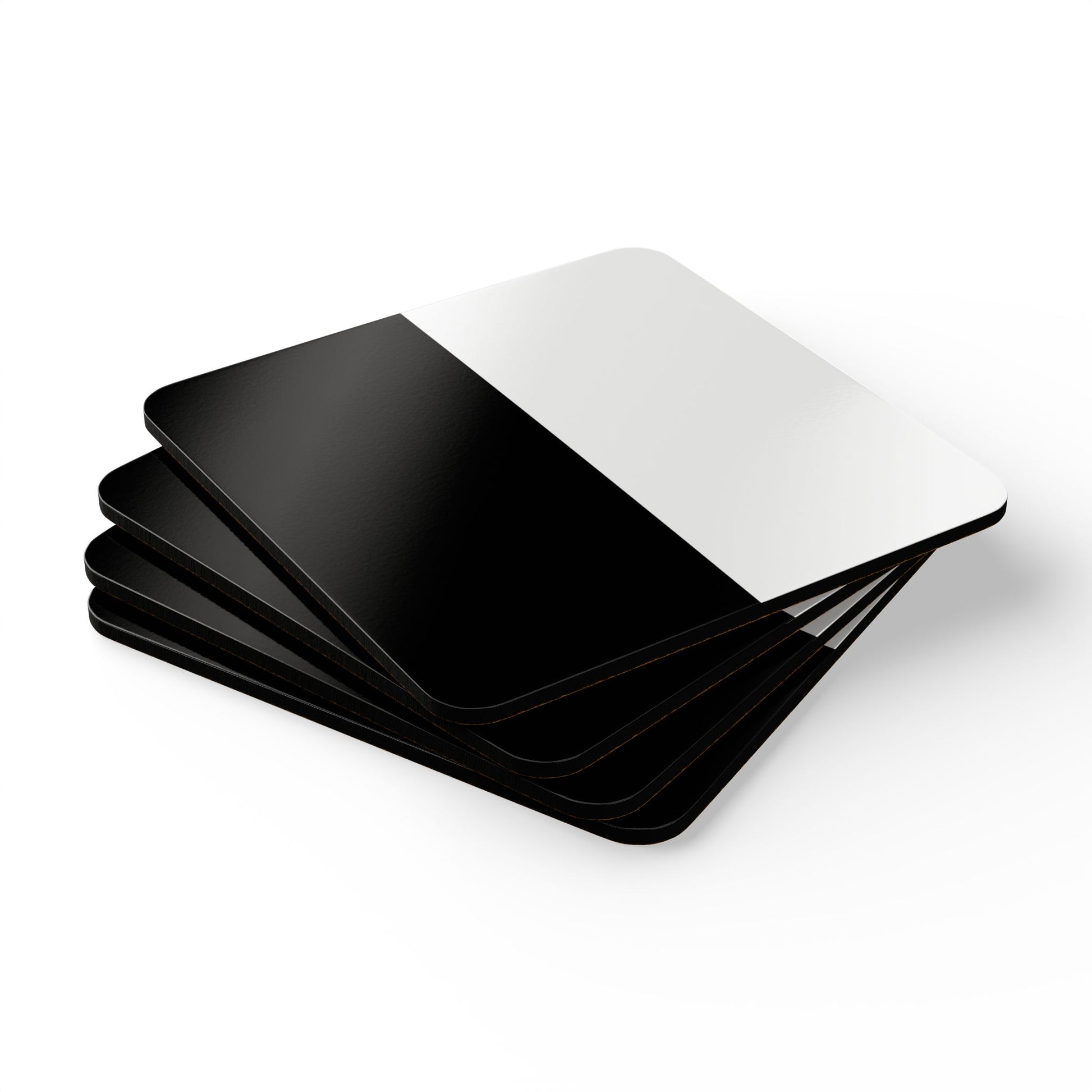Half Black Half White - Cork Back Coaster Set - iSAW Company