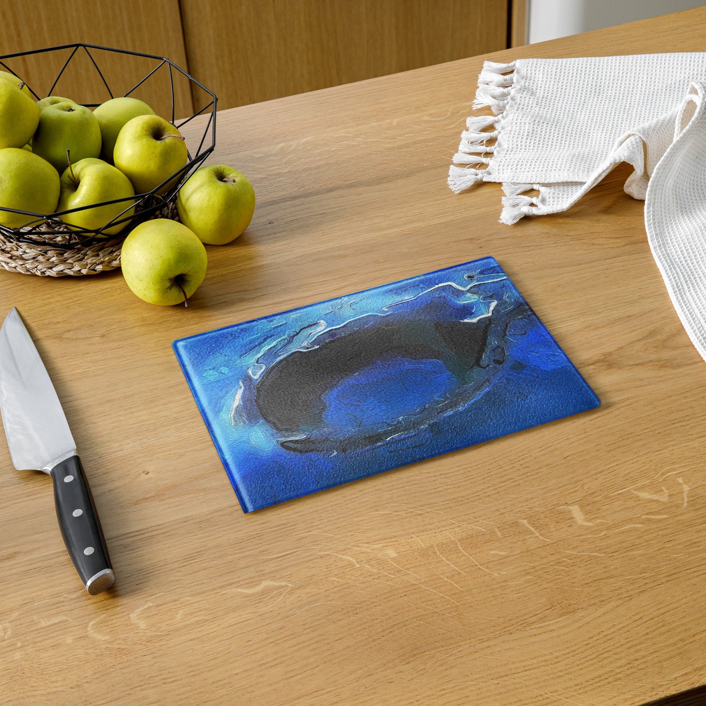 A Drop In The Ocean - Glass Cutting Board - iSAW Company