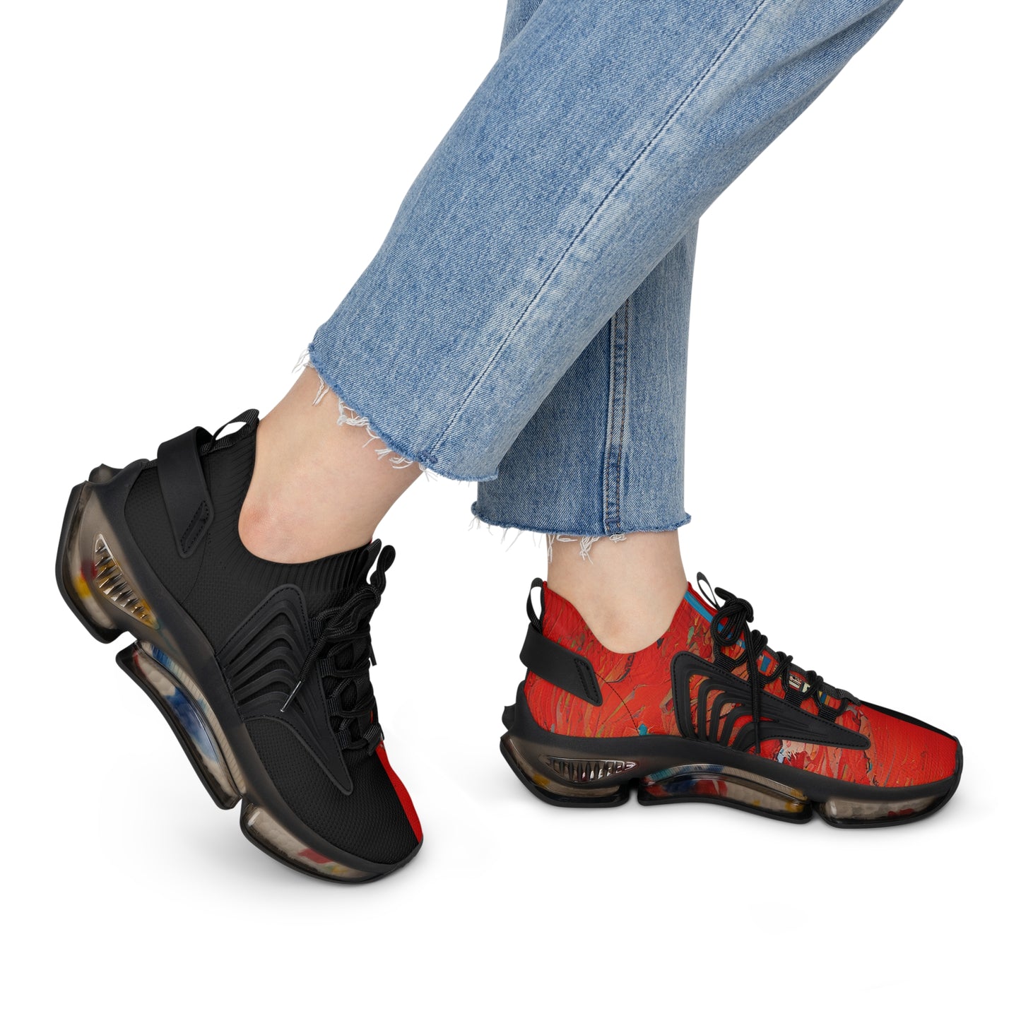 Half Black Half Hónghǎi - Womens Street Sneakers - iSAW Company