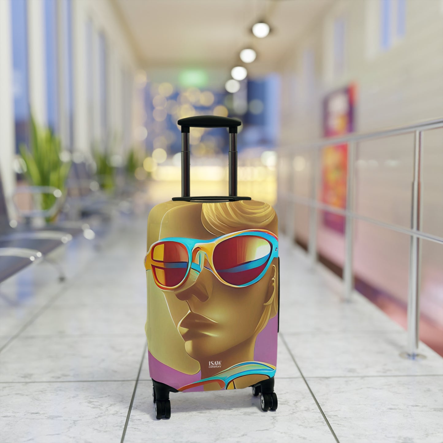 Retro Cool Pink – Protective Suitcase Cover - iSAW Company