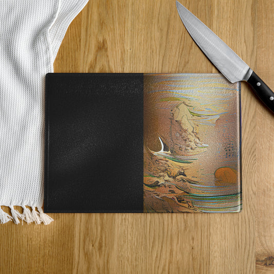 Half Black Half Gāolàng - Glass Cutting Board - iSAW Company