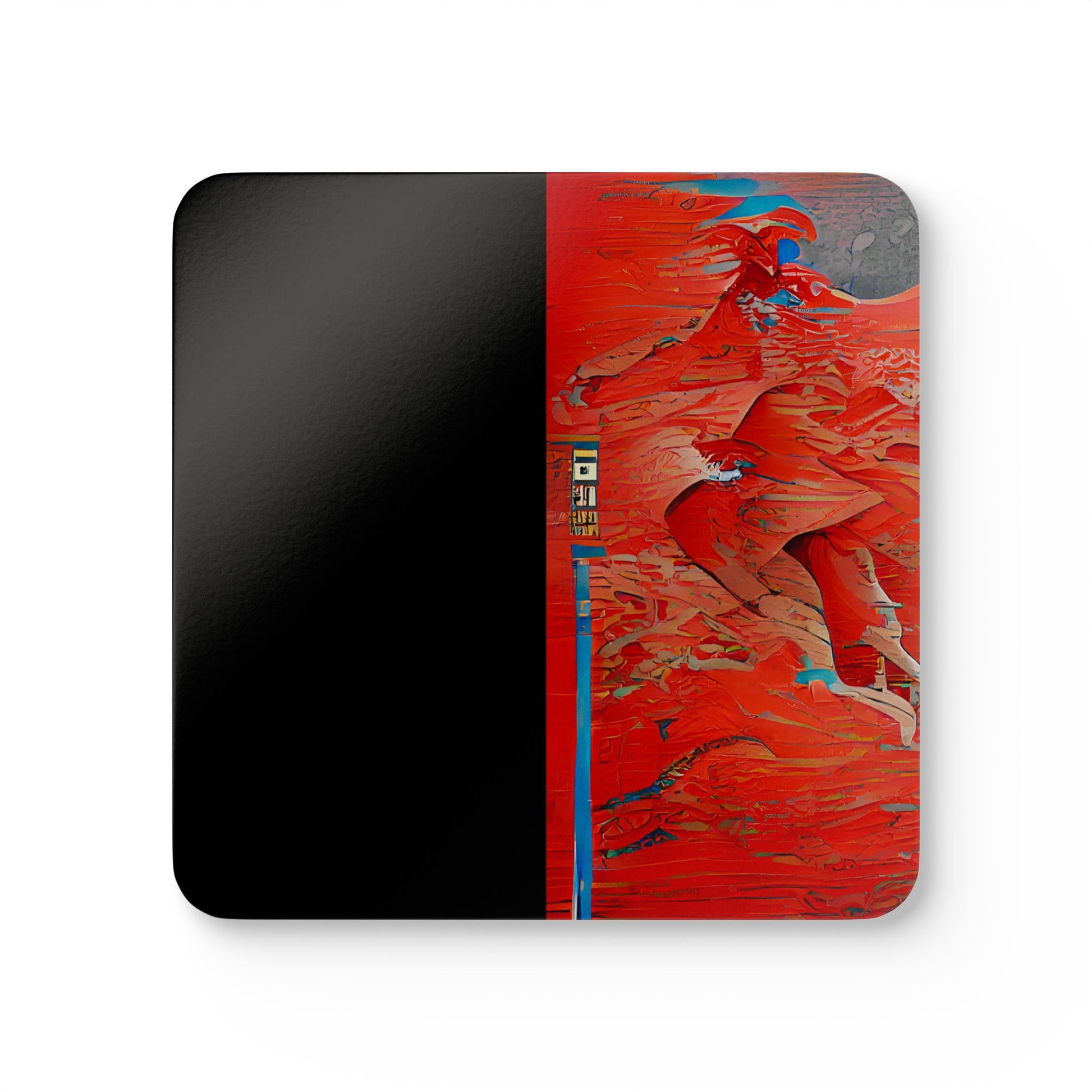 Half Black Half Hónghǎi - Cork Back Coaster Set - iSAW Company