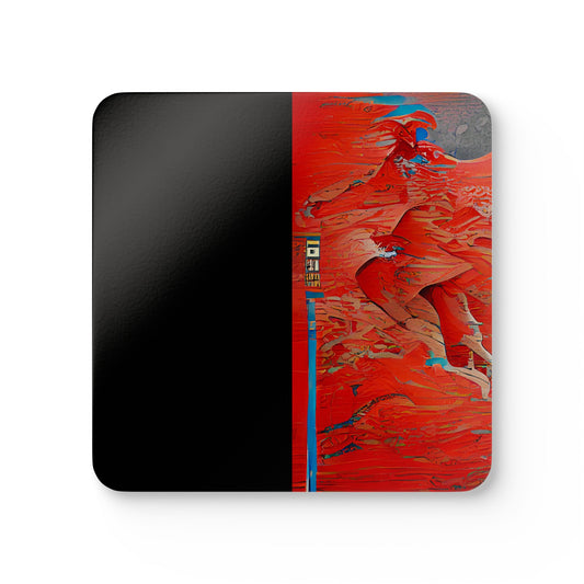 Half Black Half Hónghǎi - Cork Back Coaster Set - iSAW Company