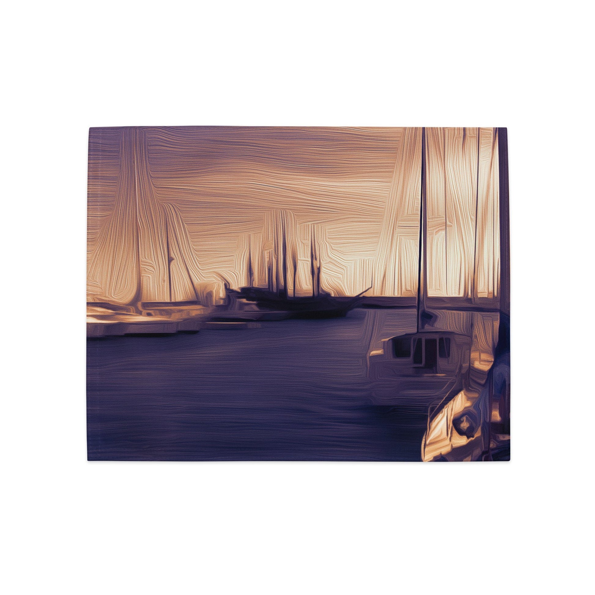 The Sleeping Yachts (at Sunset) - Placemat Set - iSAW Company