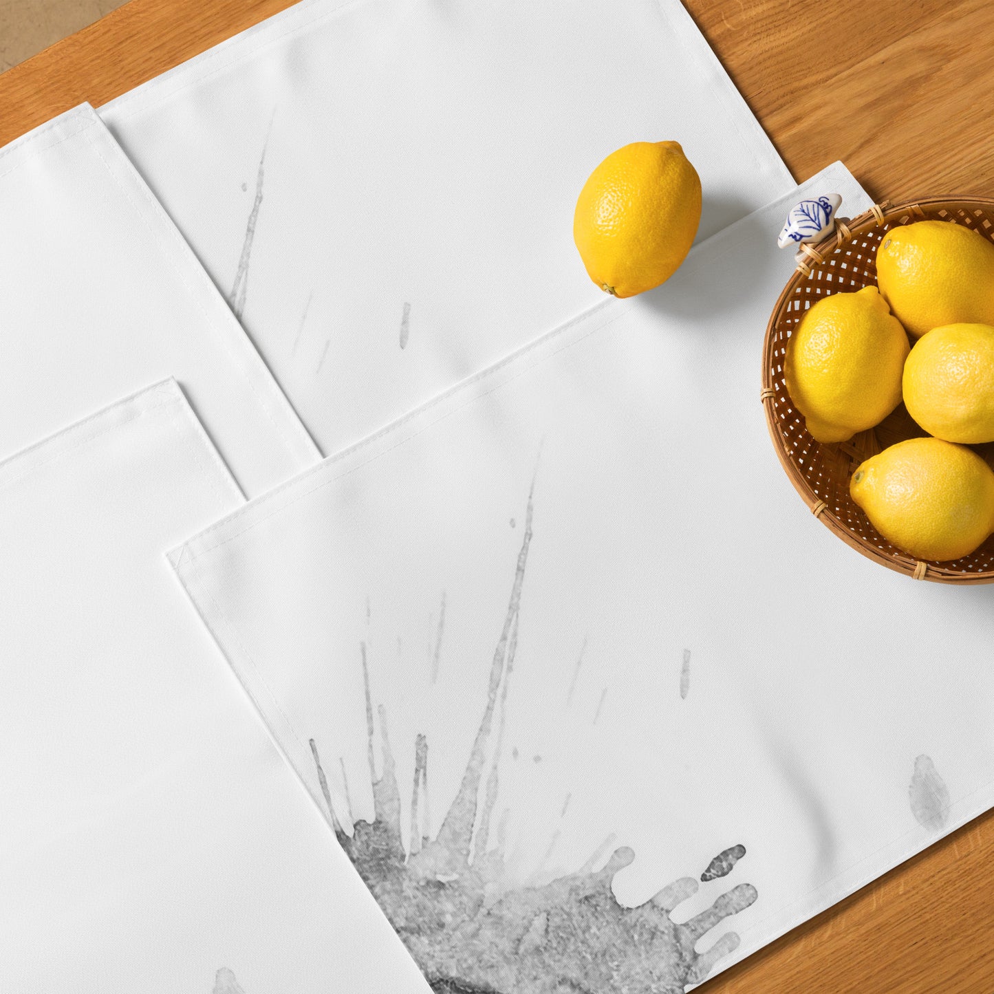 Watercolour Grey Splash - Placemat Set - iSAW Company