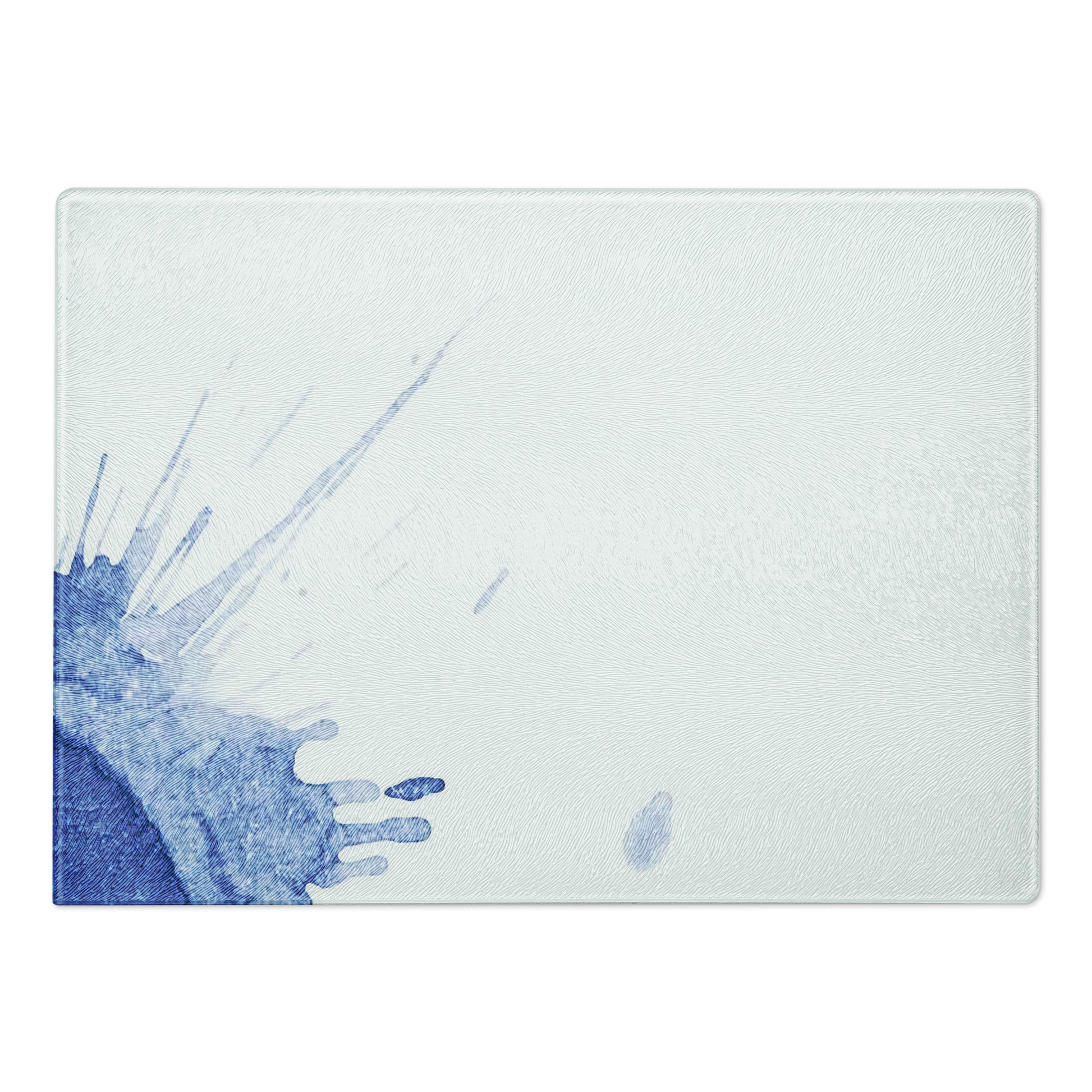 Watercolour Blue Splash - Glass Cutting Board - iSAW Company
