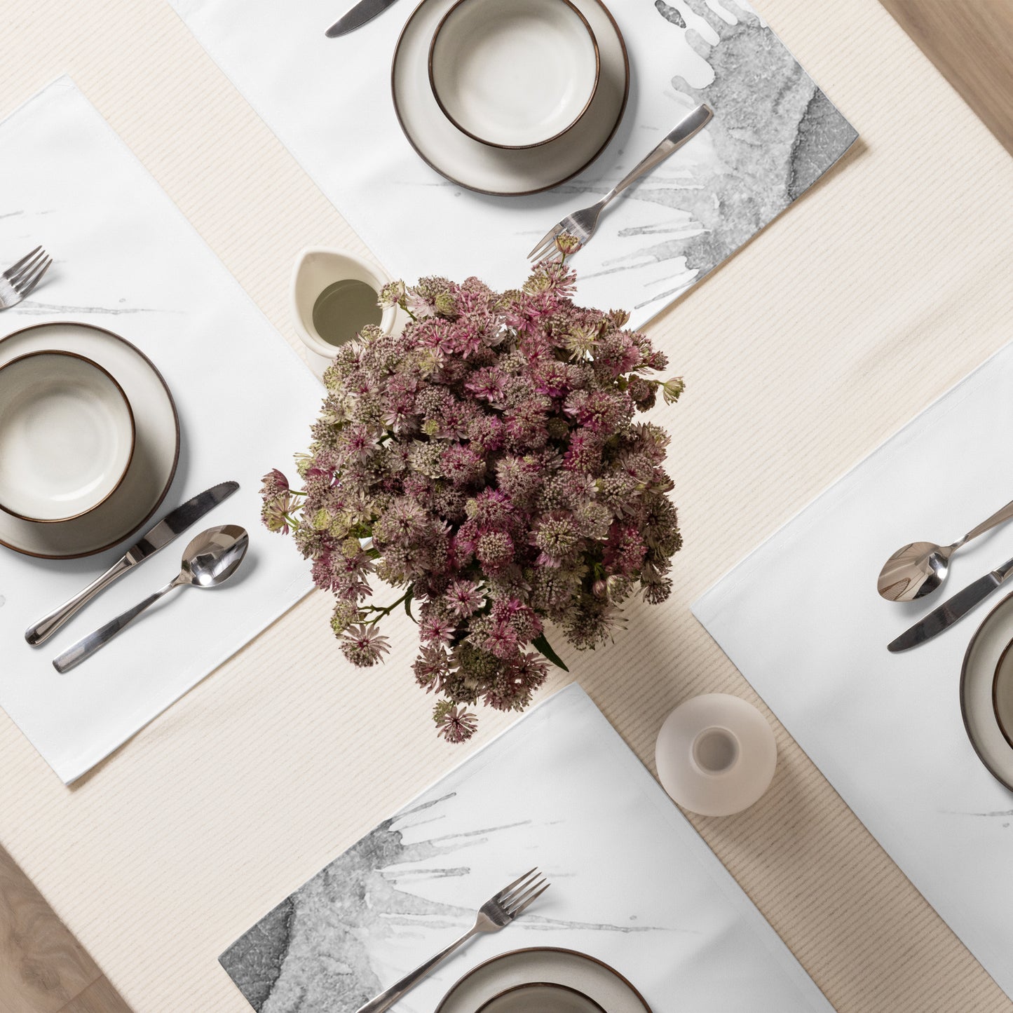 Watercolour Grey Splash - Placemat Set - iSAW Company