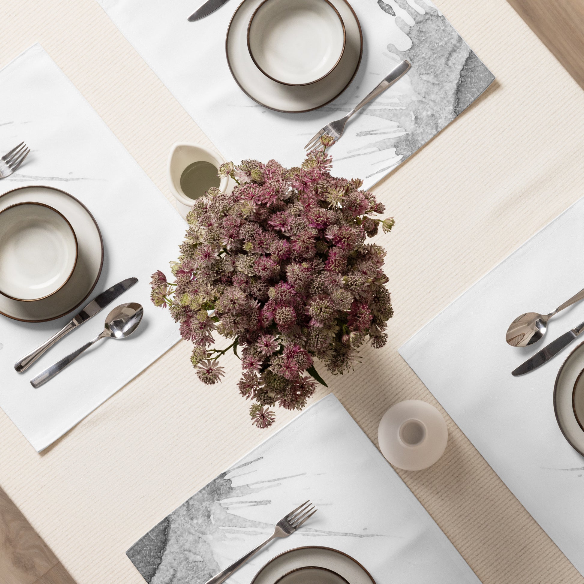 Watercolour Grey Splash - Placemat Set - iSAW Company