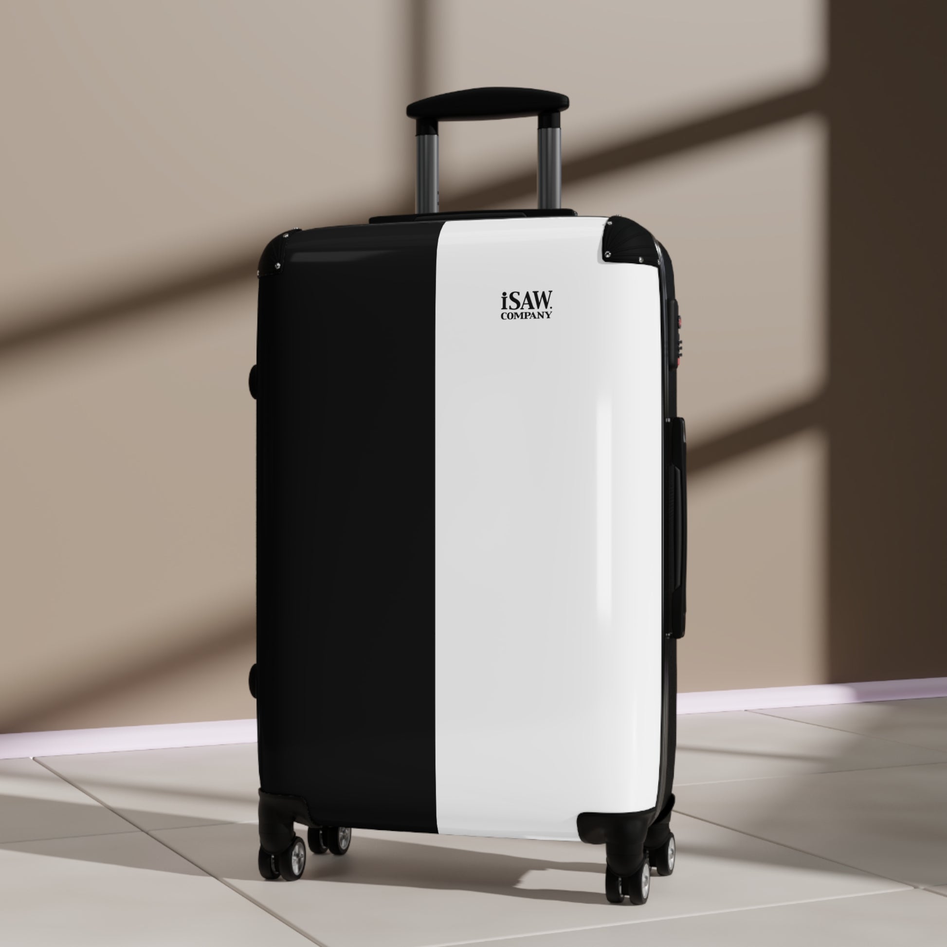 Half Black Half White - Hard - Shell Suitcase - iSAW Company