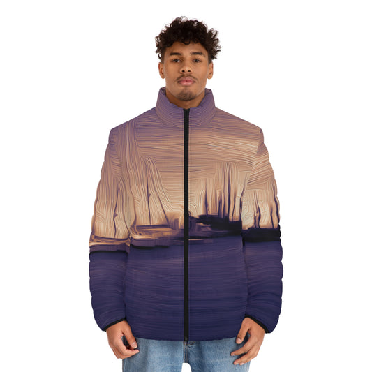 The Sleeping Yachts (at Sunset) - Mens Puffer Jacket - iSAW Company