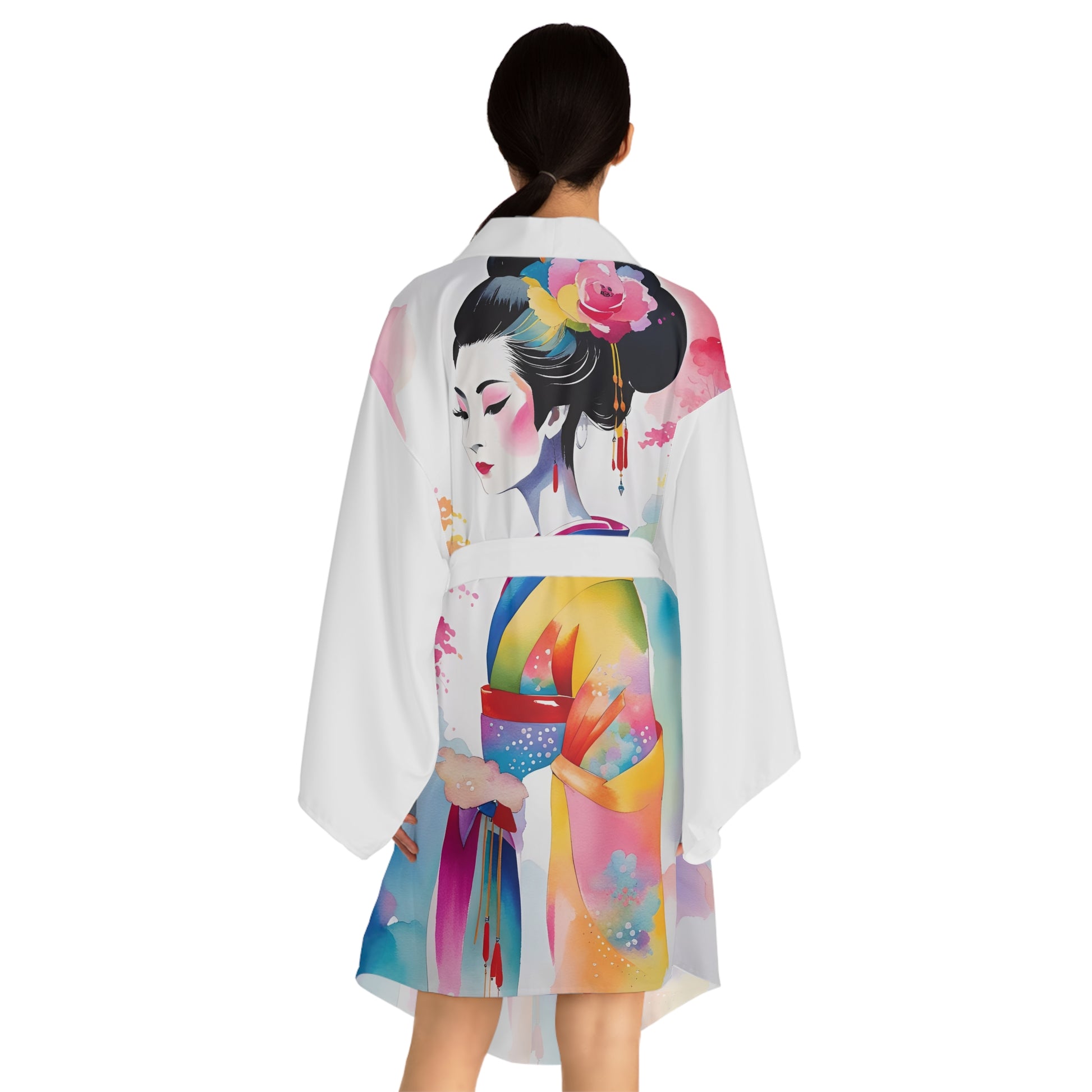 Geisha Girl - Womens Long Sleeve Kimono Robe - iSAW Company
