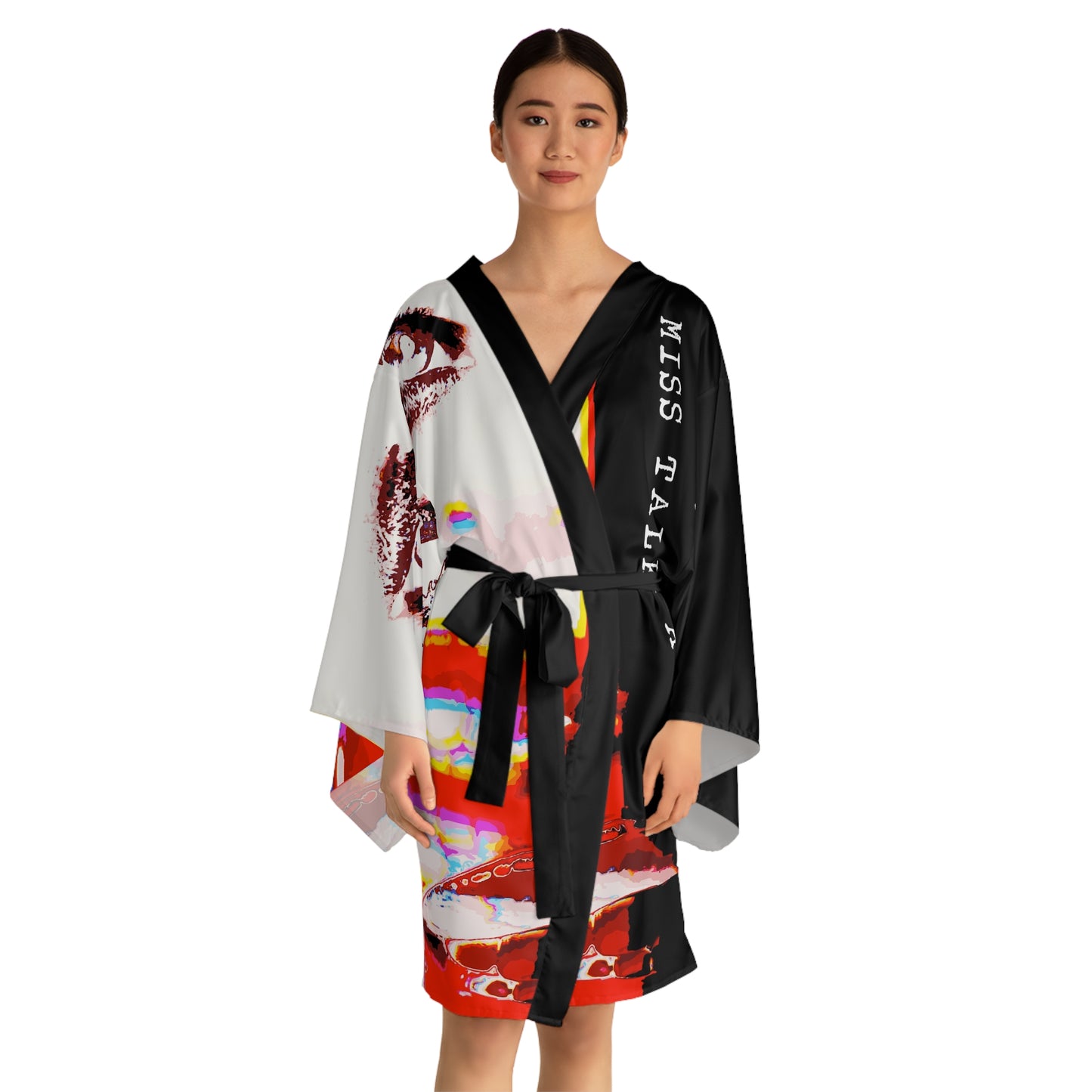 Miss Talk A Lot - Womens Long Sleeve Kimono Robe - iSAW Company