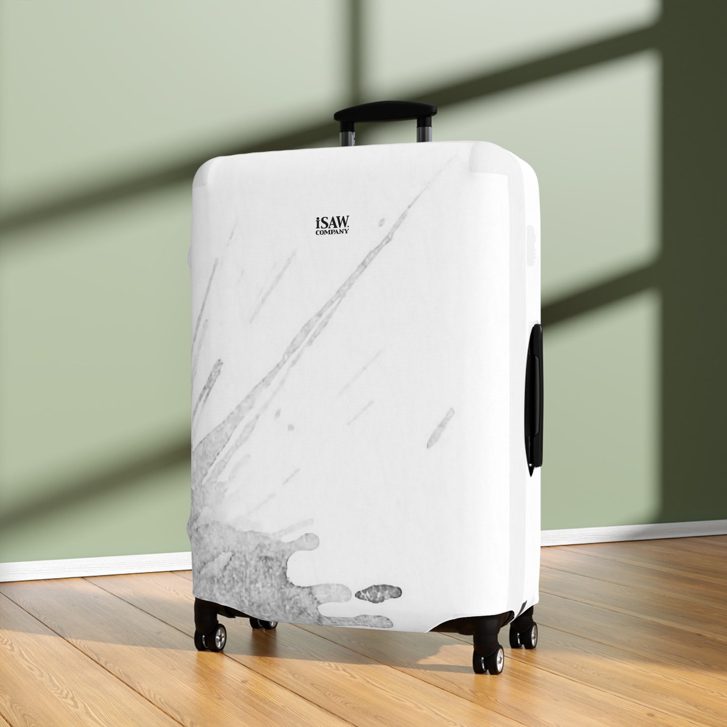 Watercolour Grey Splash – Protective Suitcase Cover - iSAW Company