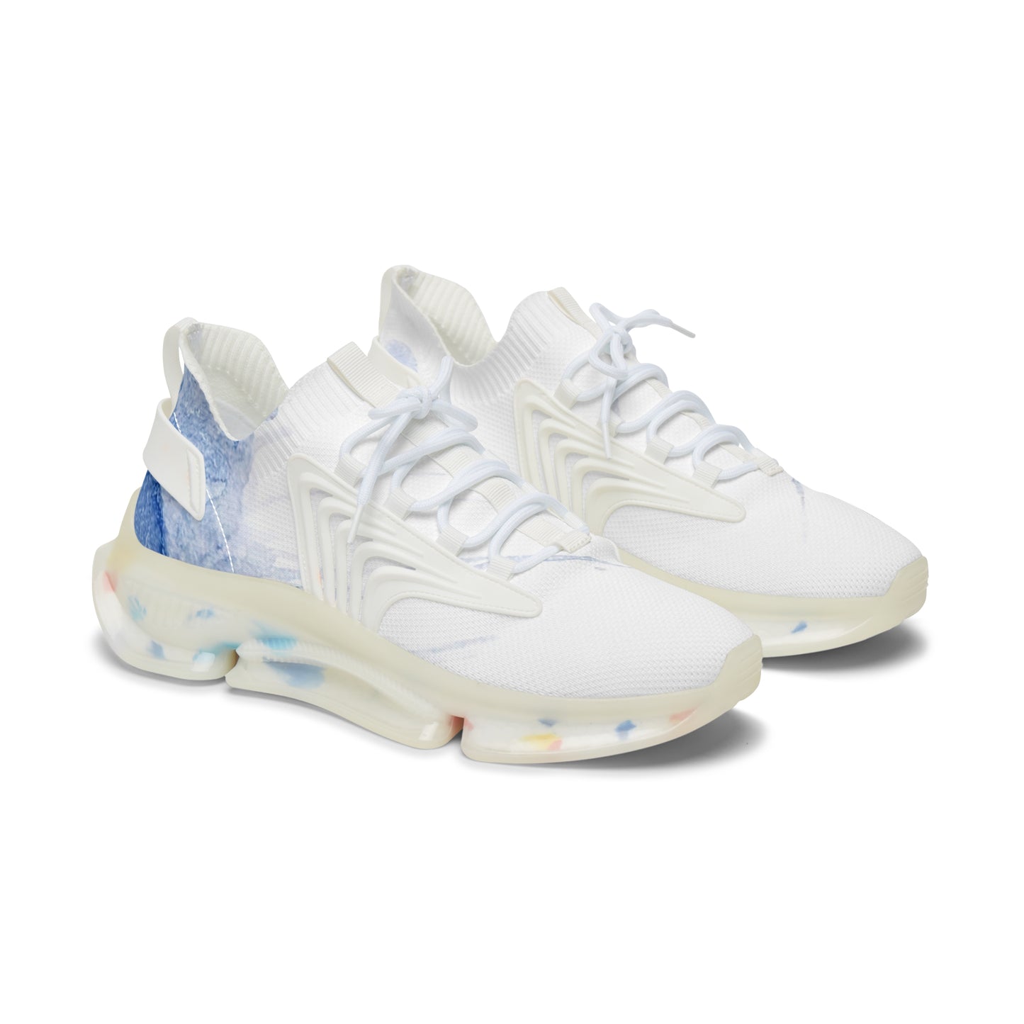 Watercolour Blue Splash - Womens Street Sneakers - iSAW Company