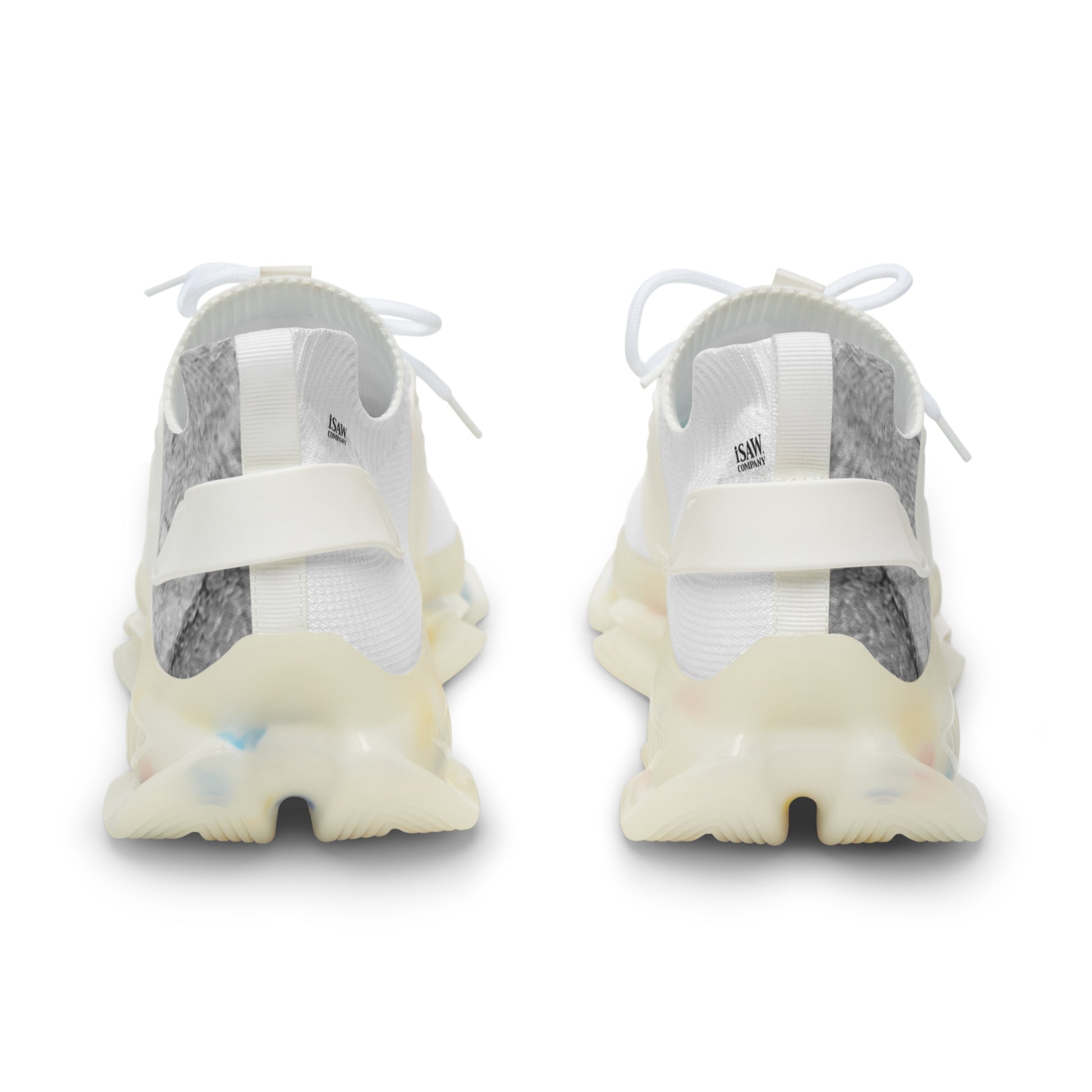 Watercolour Grey Splash - Mens Mesh Street Sneakers - iSAW Company