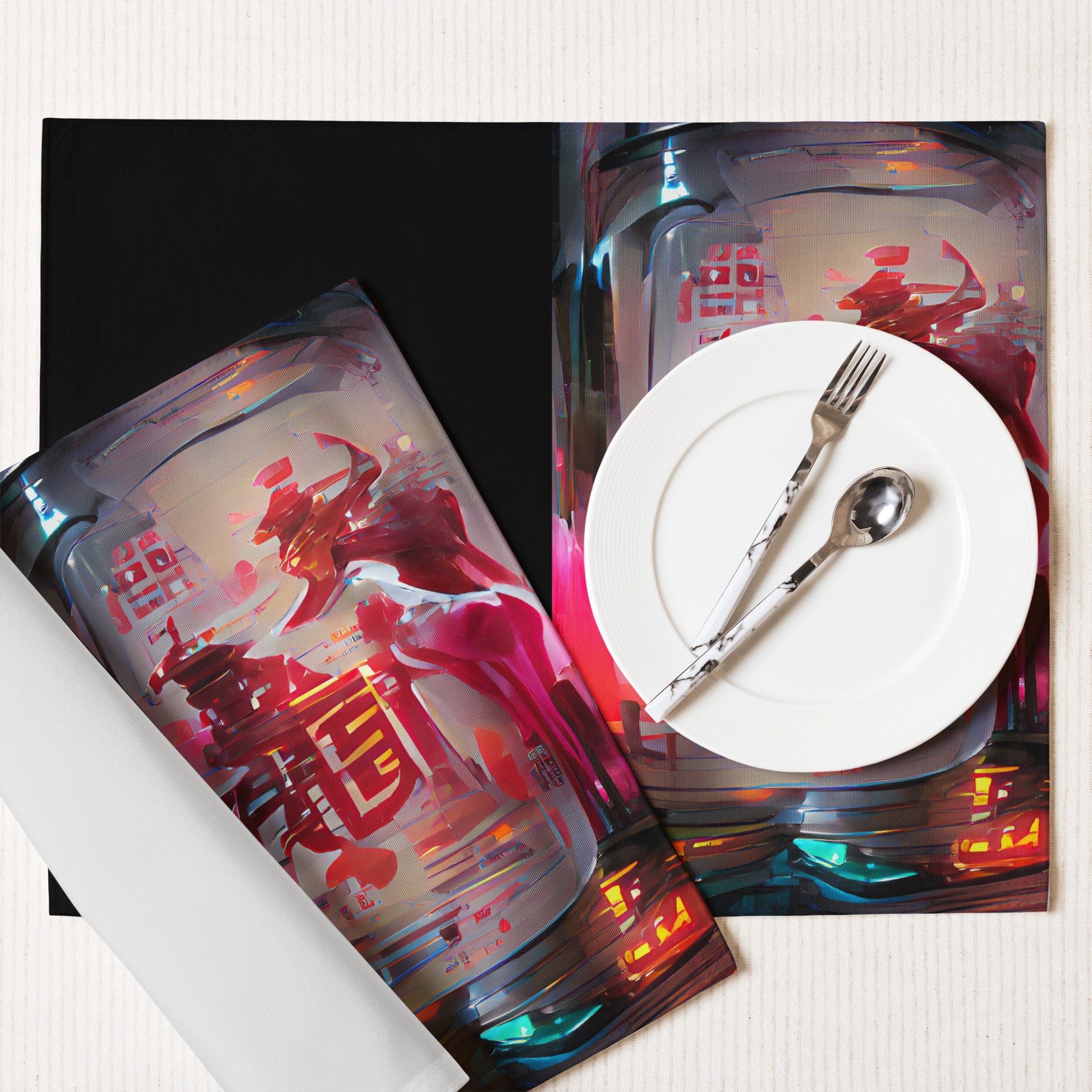 Half Black Half Báijiǔ - Placemat Set - iSAW Company